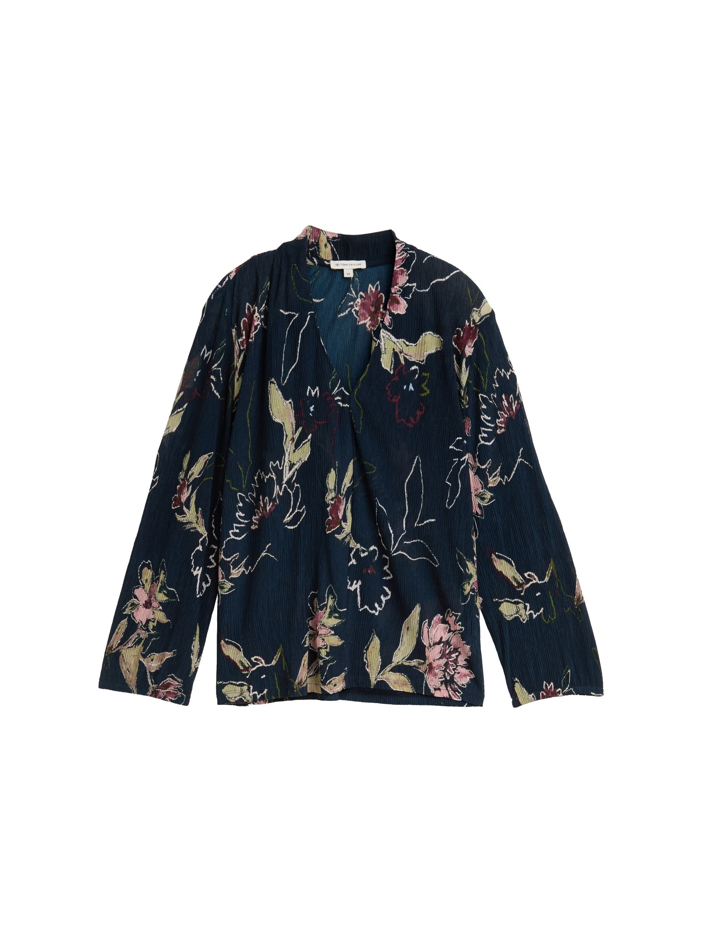Crinkle Blusenshirt mit Blumenmuster