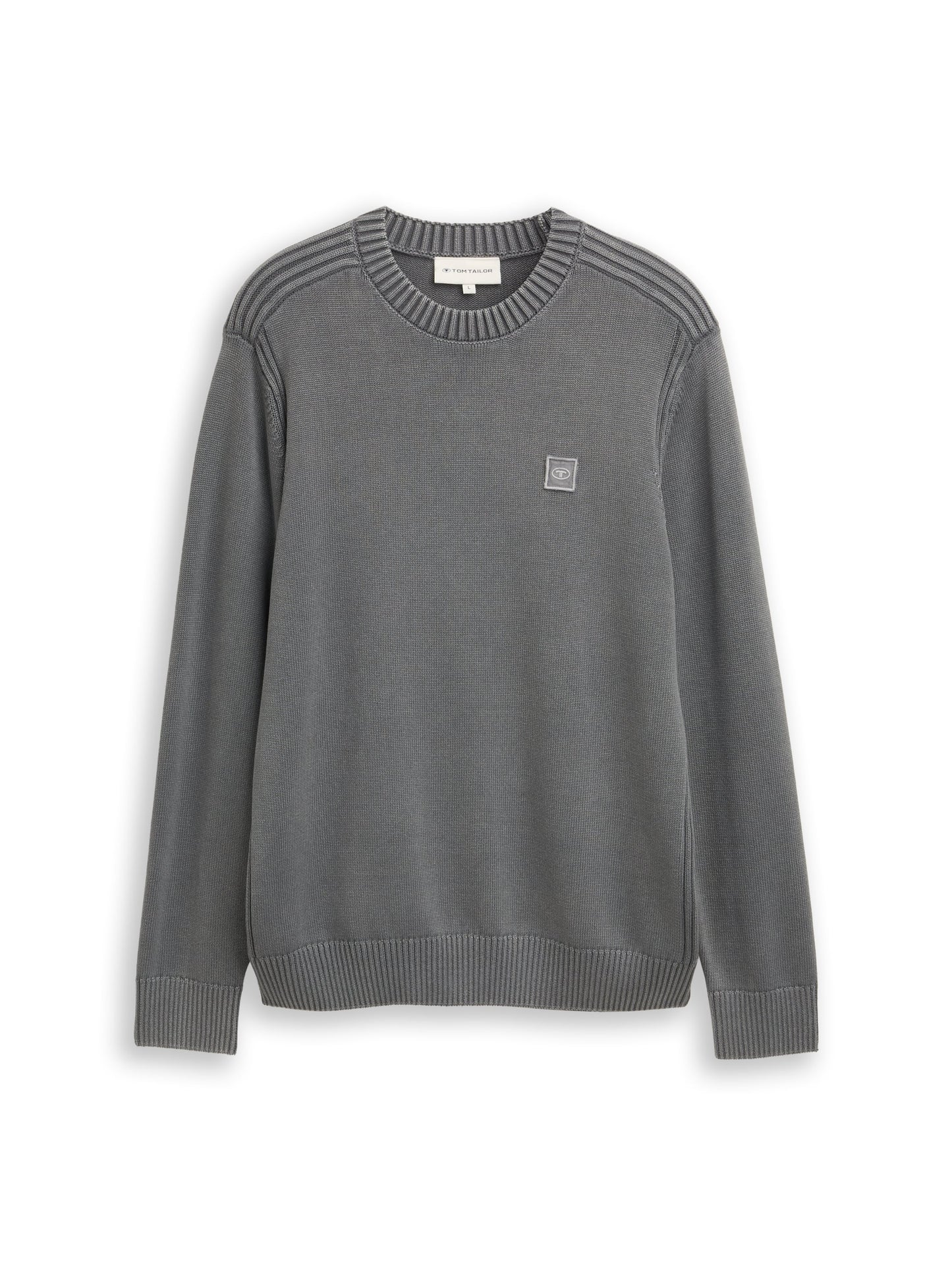 Strickpullover im Washed-Look aus Baumwolle
