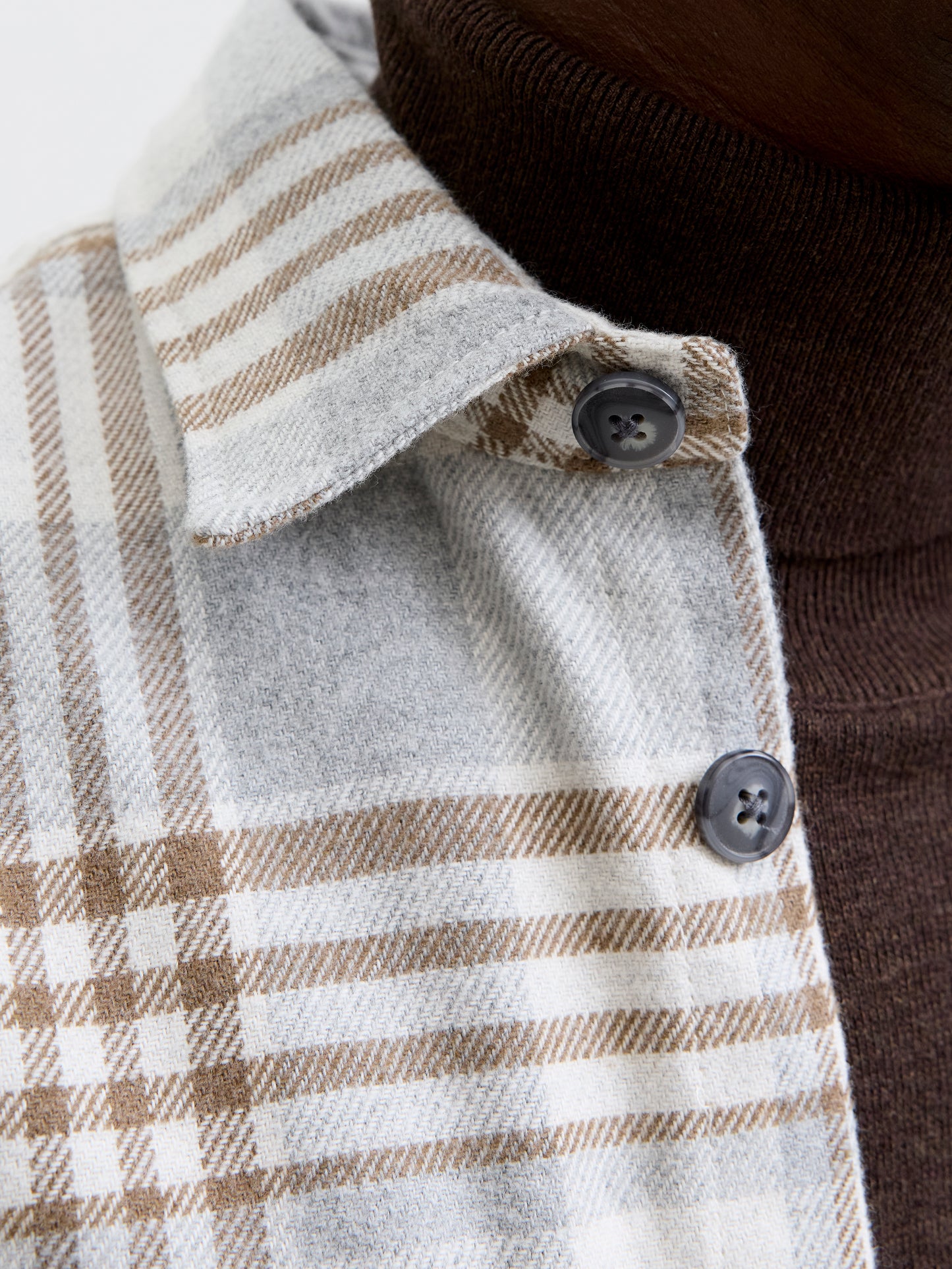 JPRRAYLE MELANGE CHECK L/S OVERSHIRT SN