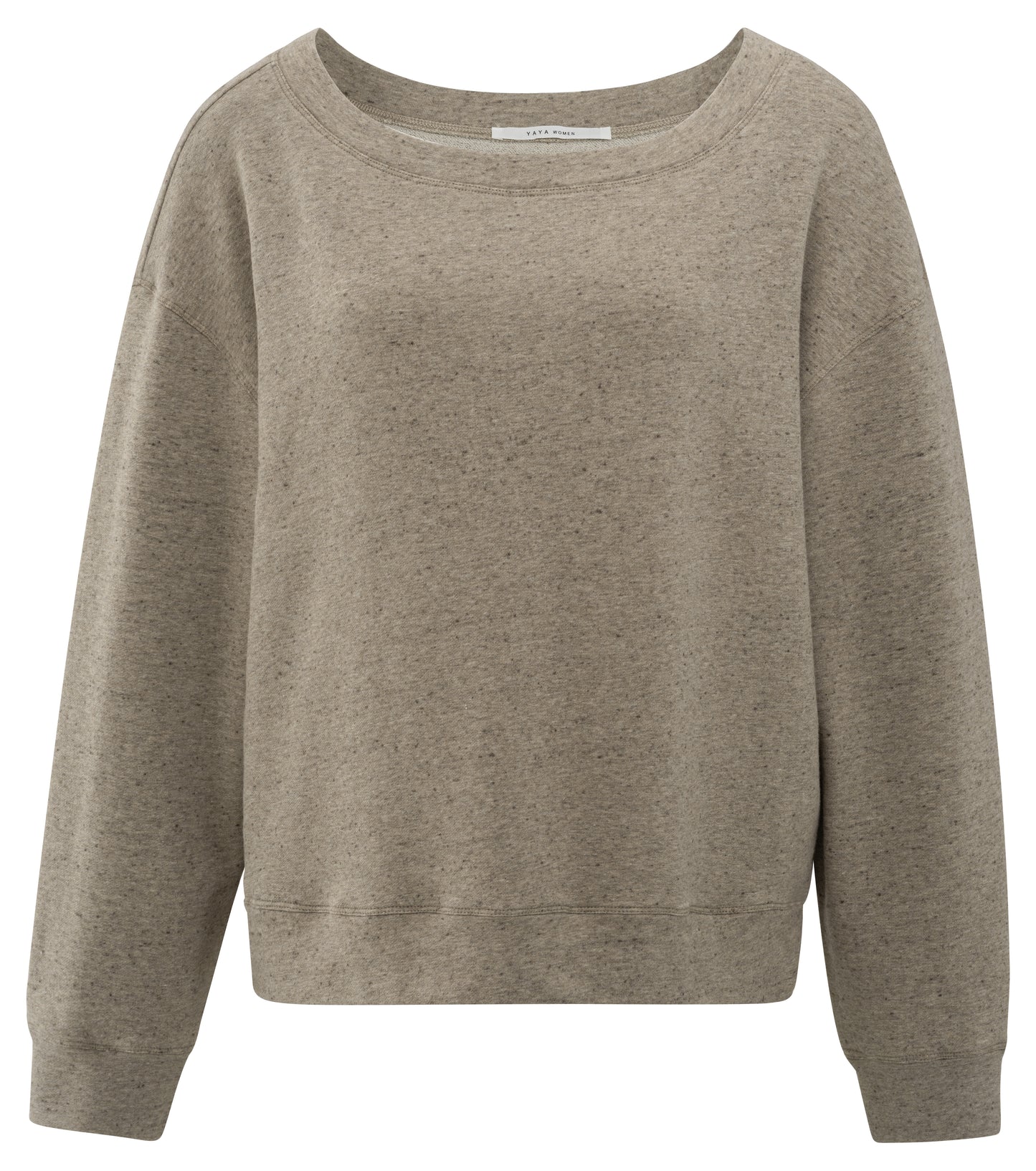 Melange-Sweatshirt, GREYISH BROWN MELANGE