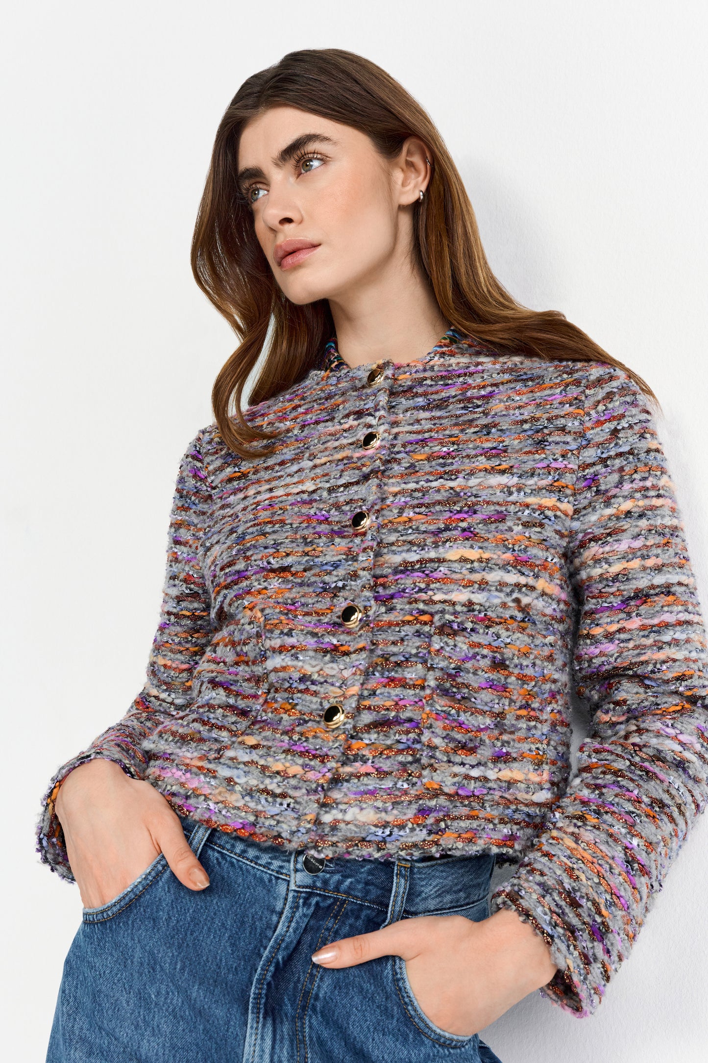 Hooded Bouclé Jacket