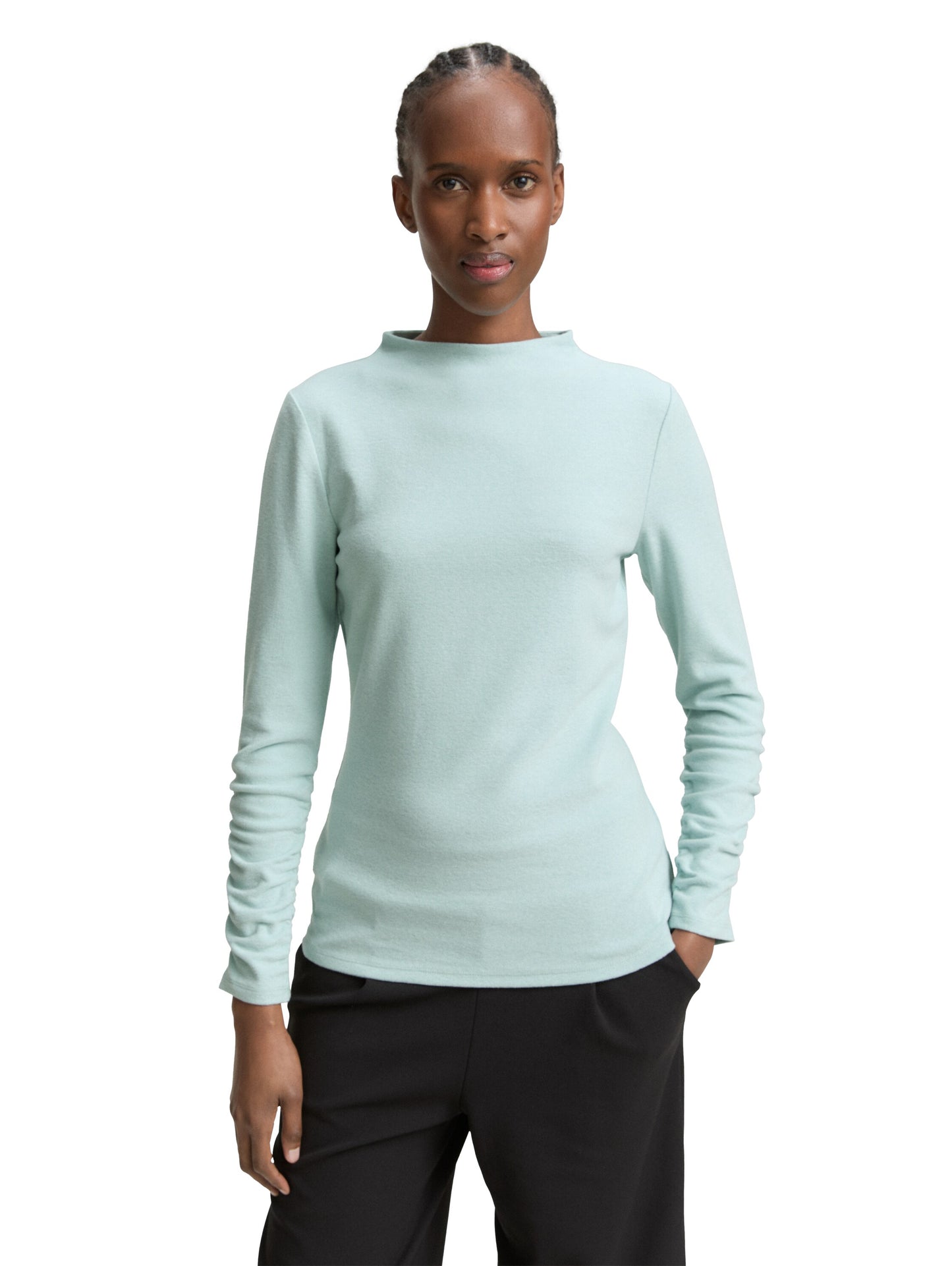 Langarmshirt mit Raffärmeln