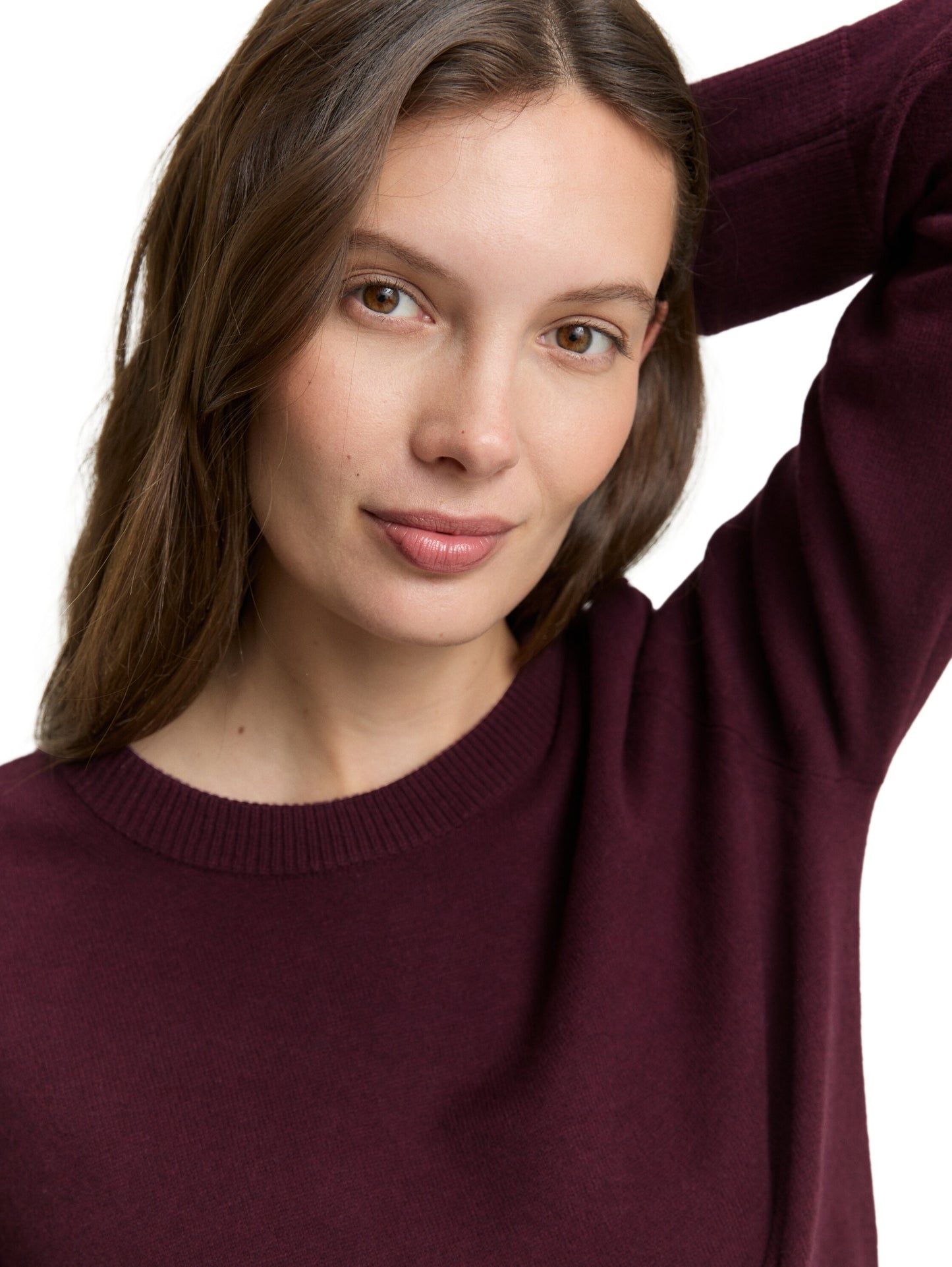Strickpullover mit Rundhalsausschnitt
