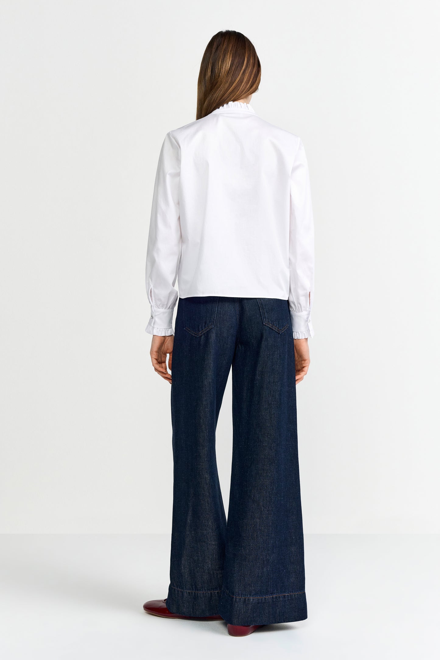 Cotton Ruffle Blouse