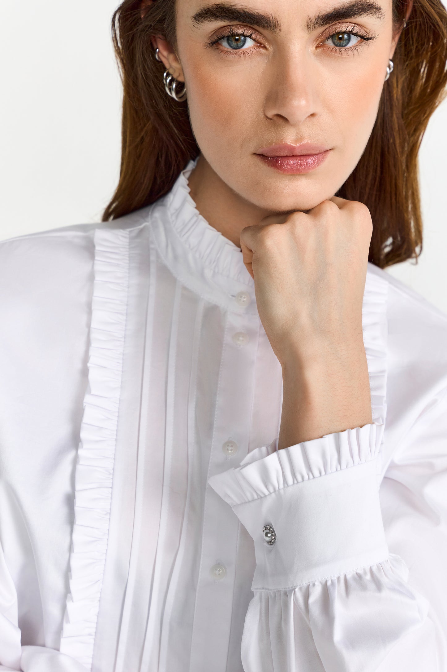 Cotton Ruffle Blouse