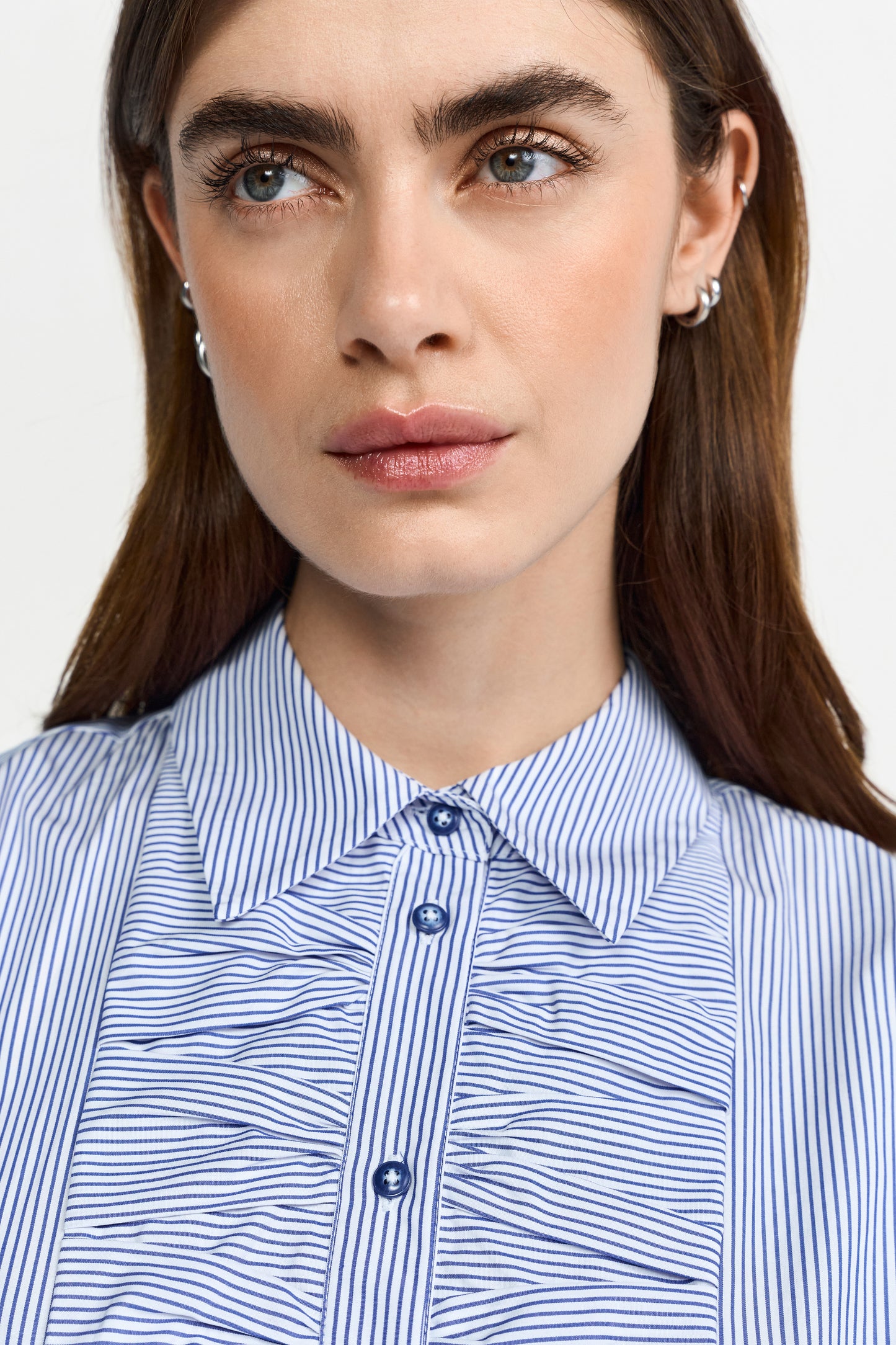 Cotton Striped Blouse with Details
