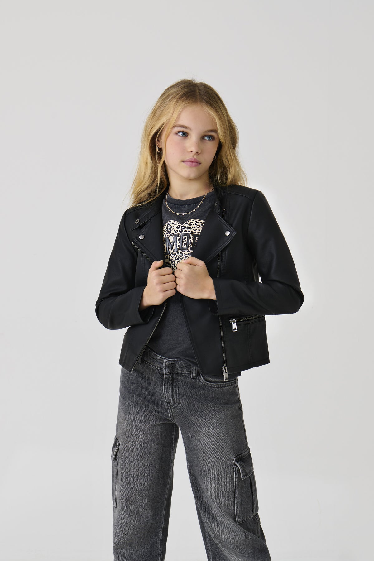 KOGFREYA LIFE FAUX LEATHR BIKER OTW NOOS