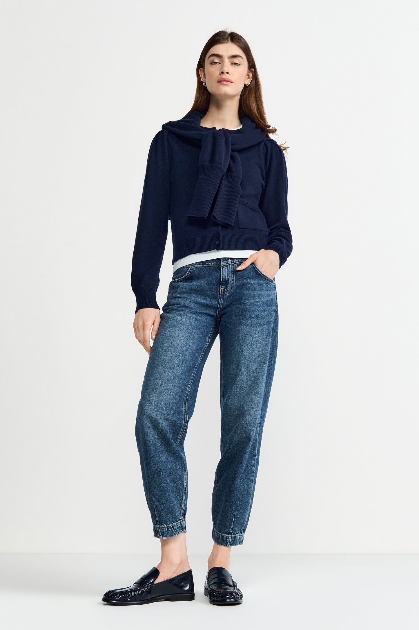Slouchy Dark Blue Denim
