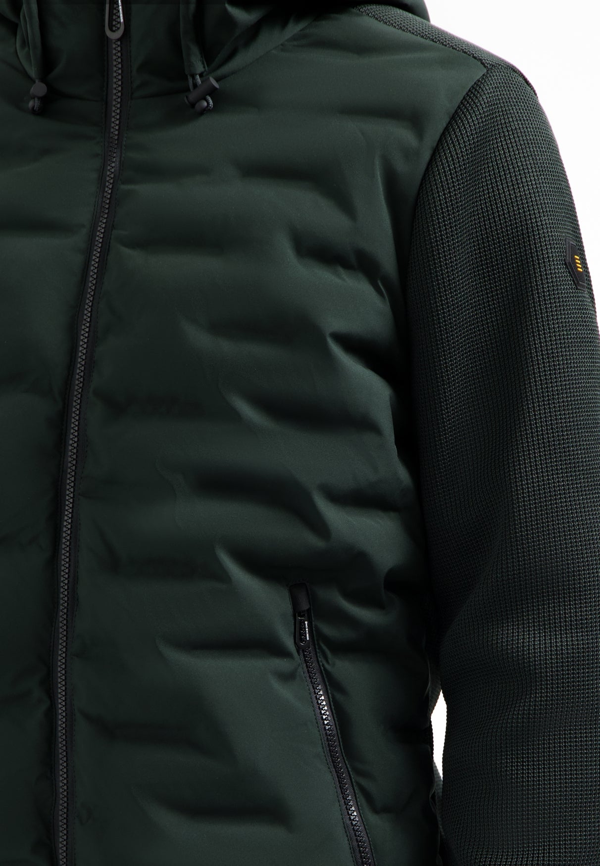 Jacket Short Fit Sealed Hooded Knitted Mix