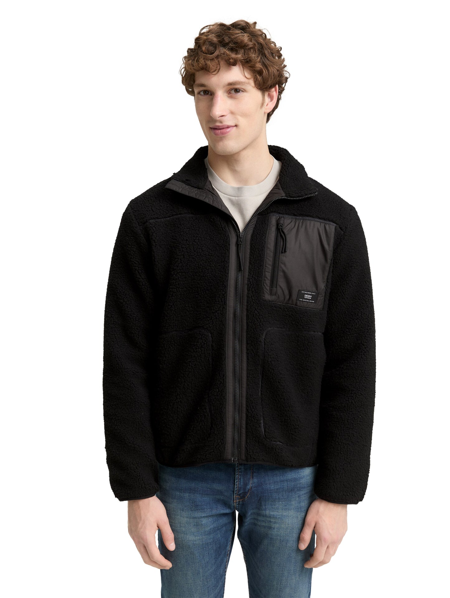 Teddyjacke mit Stehkragen