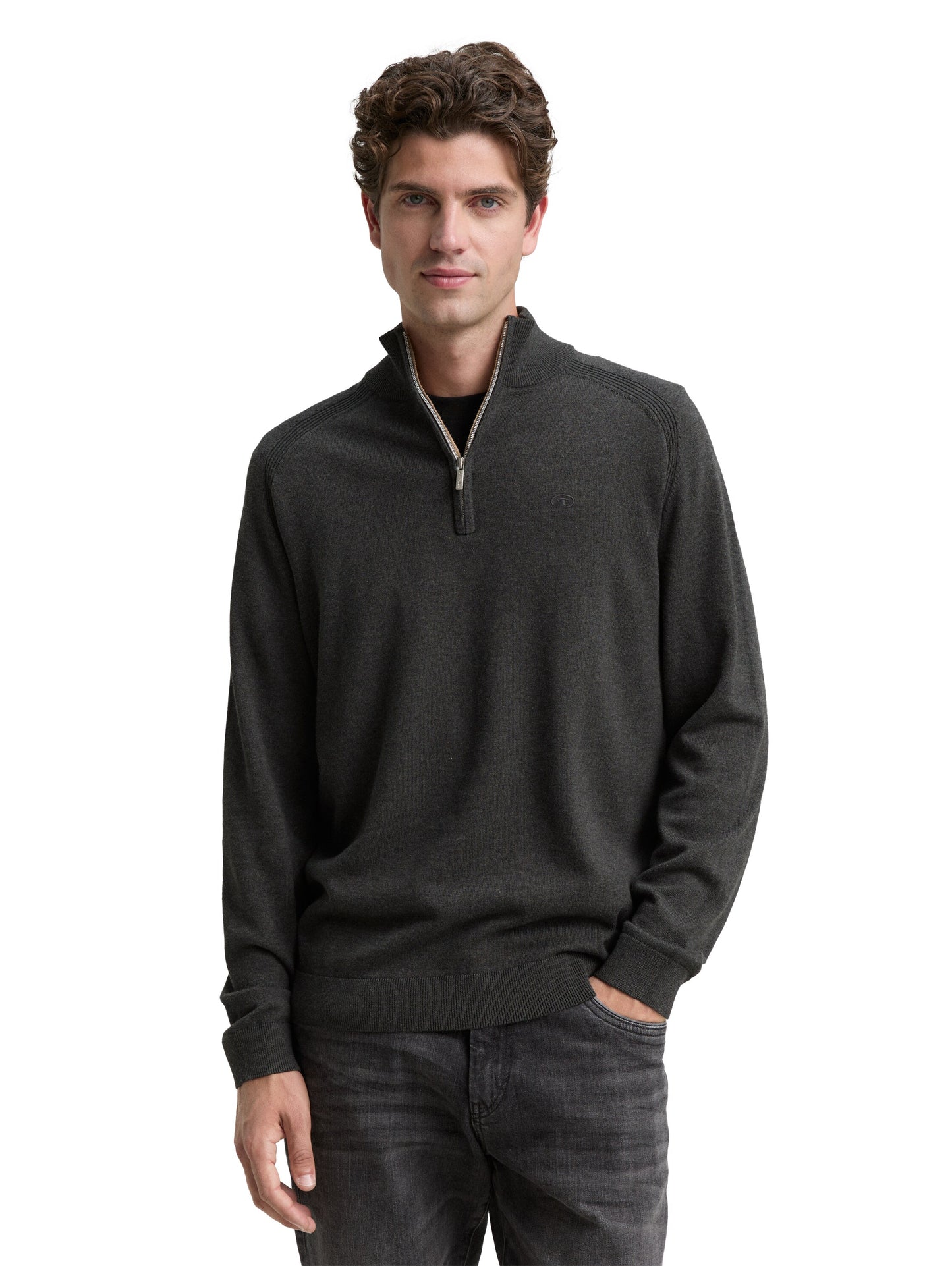 Troyer Strickpullover mit Logo-Stickerei