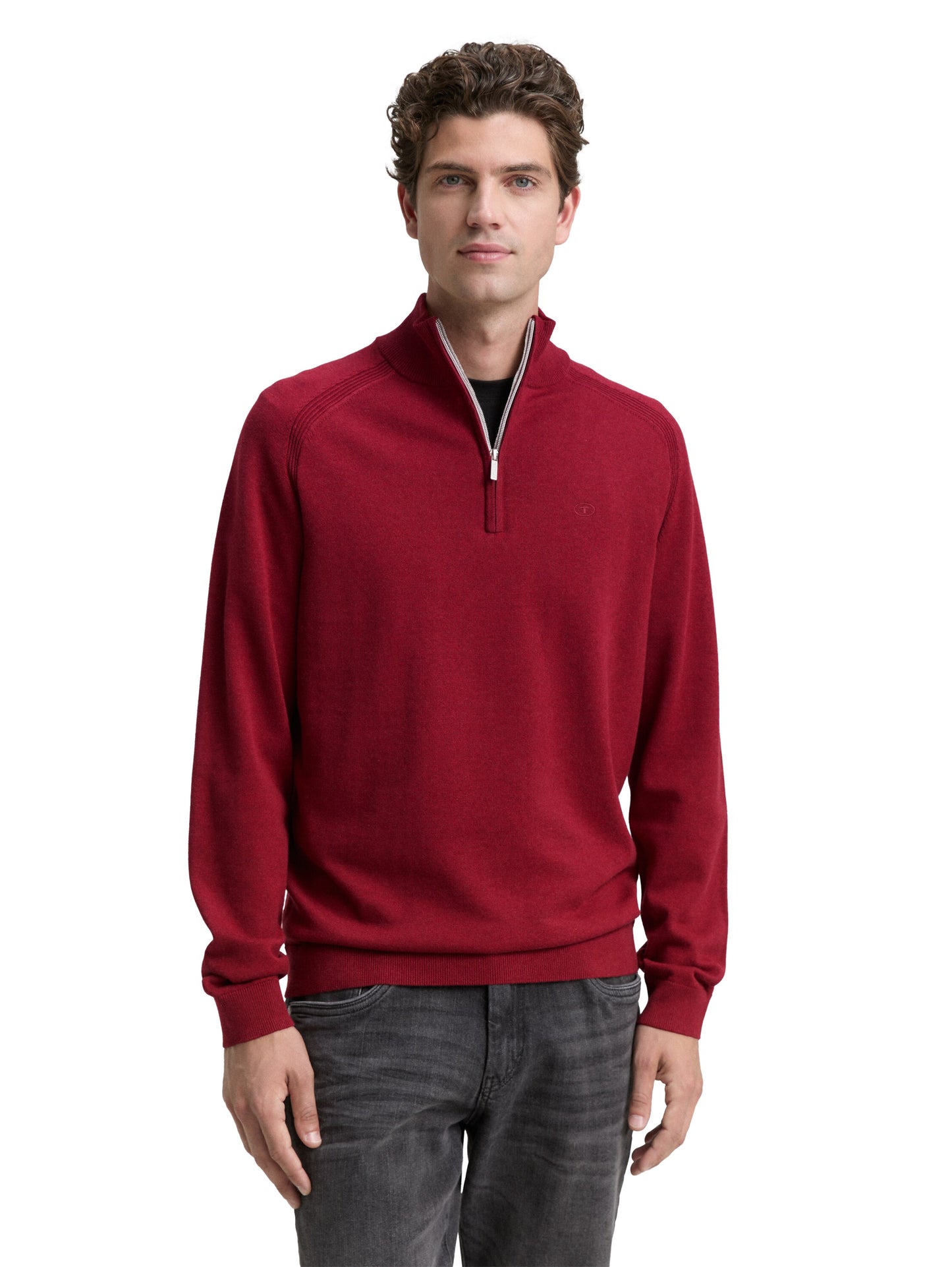 Troyer Strickpullover mit Logo-Stickerei