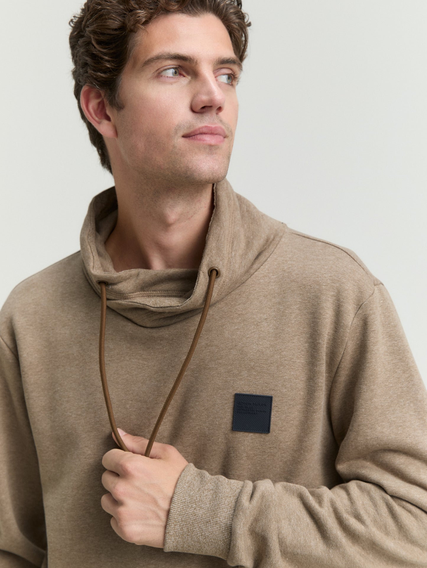Snood Sweatshirt in Melange-Optik