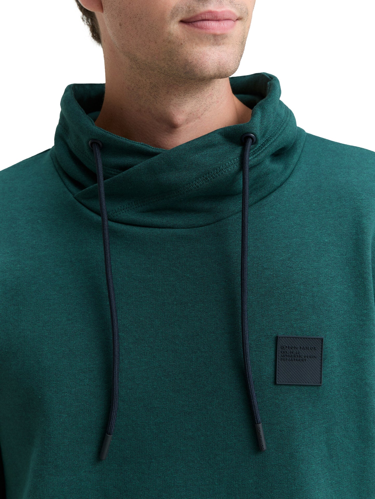 Snood Sweatshirt in Melange-Optik