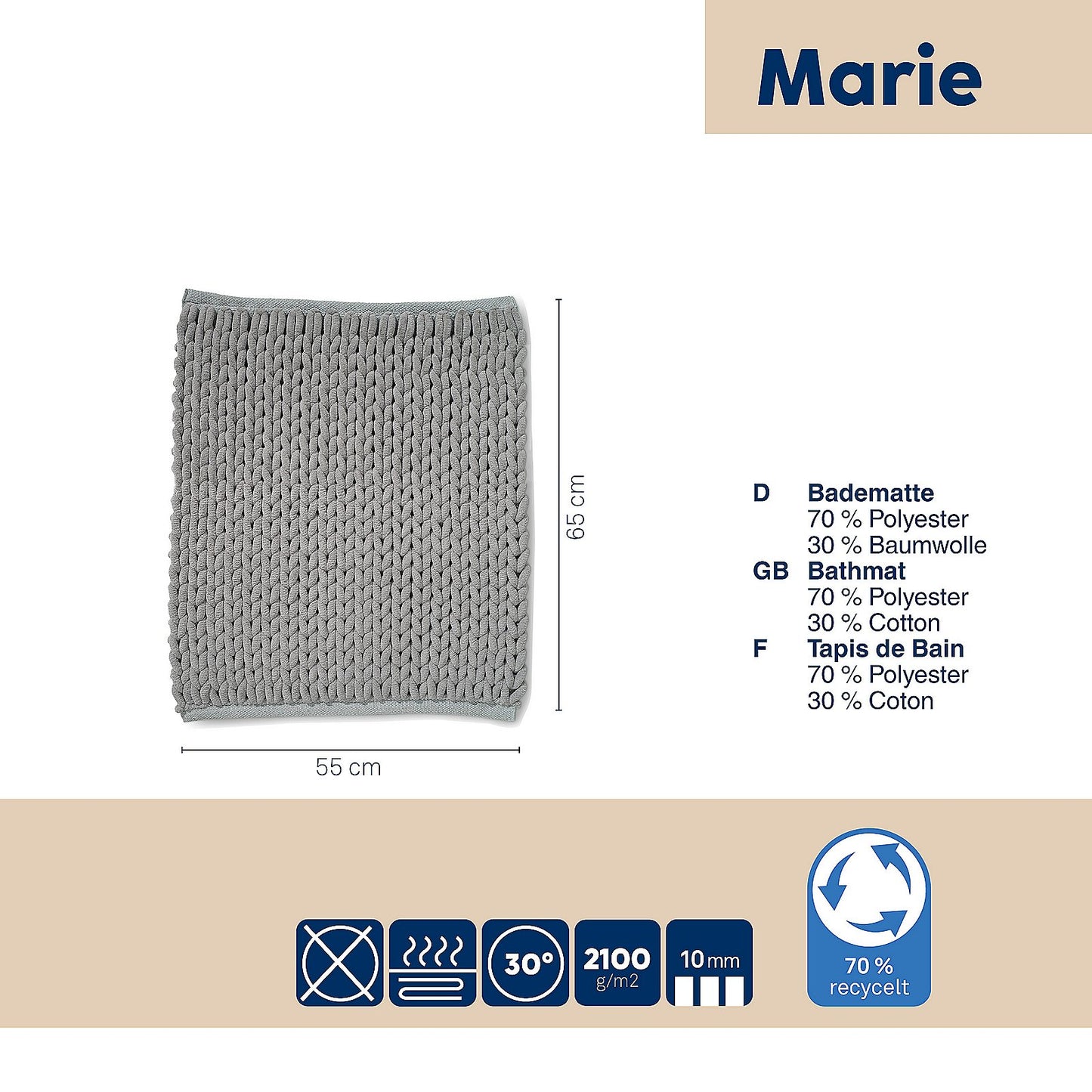 Kela Keck & Lang GmbH Bad Accessoireshellgrau