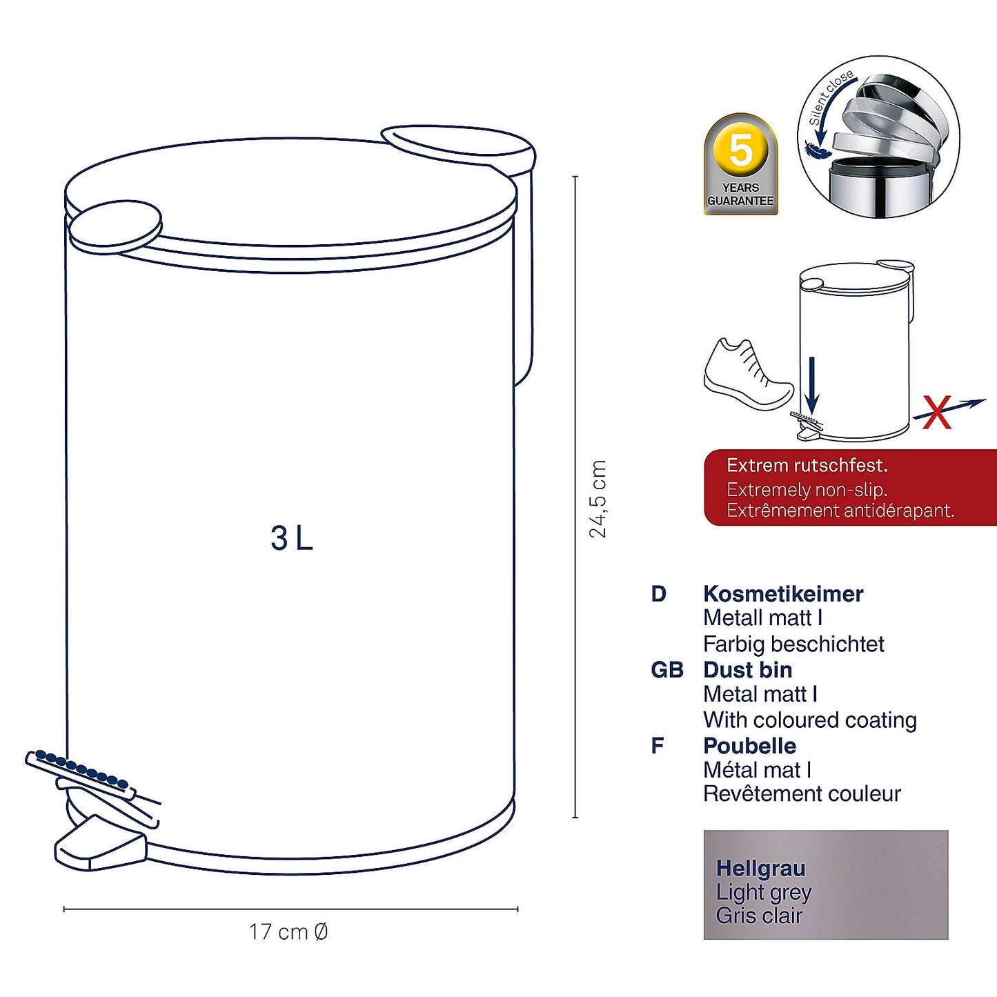 Kela Keck & Lang GmbH Bad Accessoireshellgrau