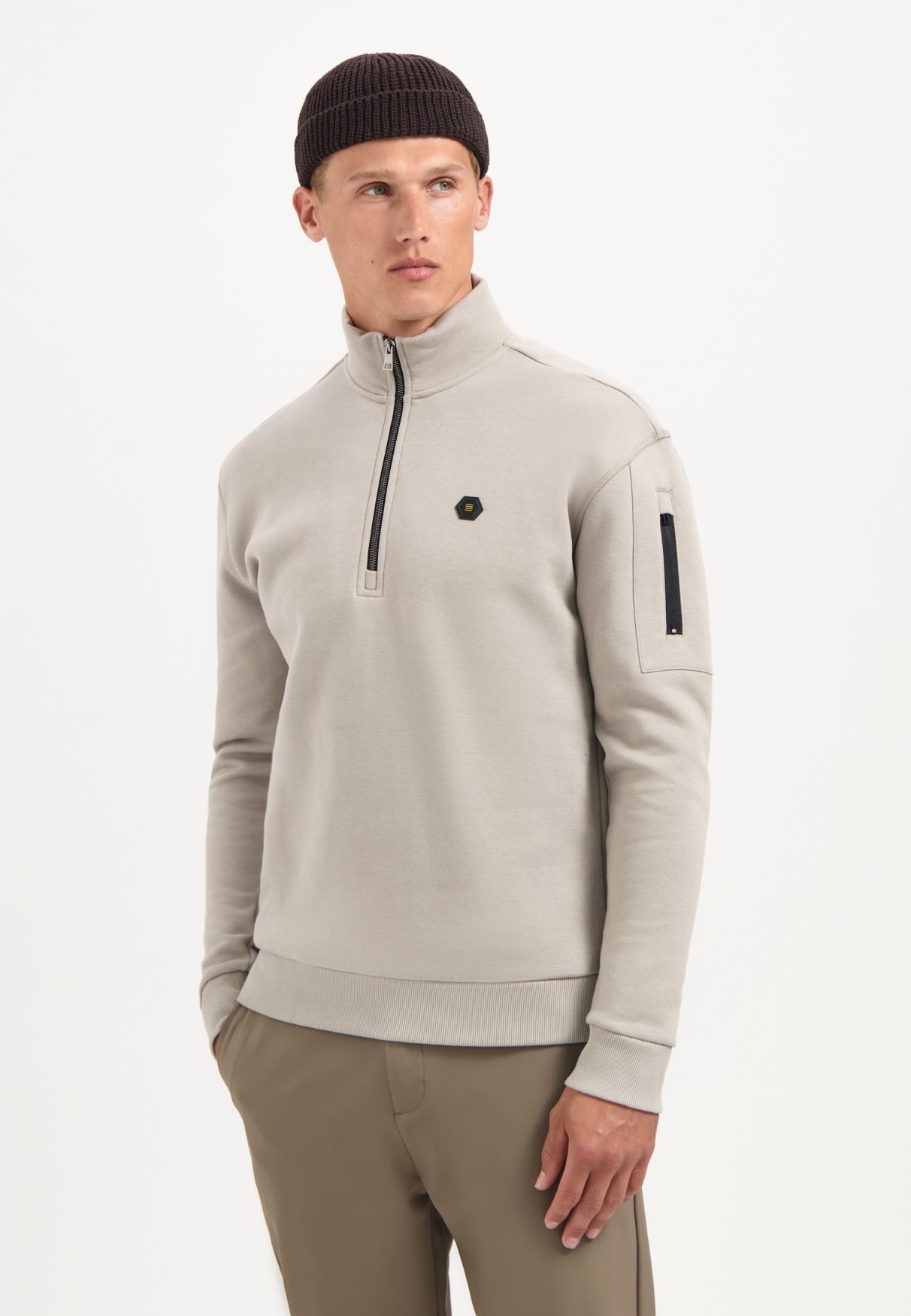 Sweater Half Zip Brushed