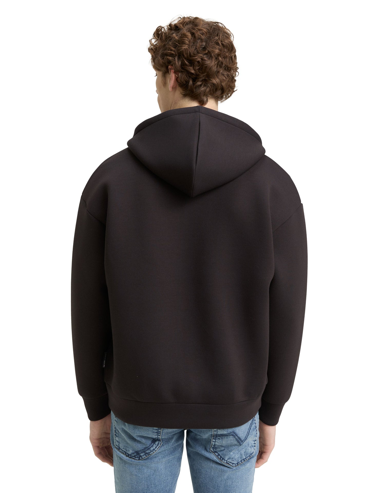 Relaxed Fit Hoodie Sweatjacke aus Scuba