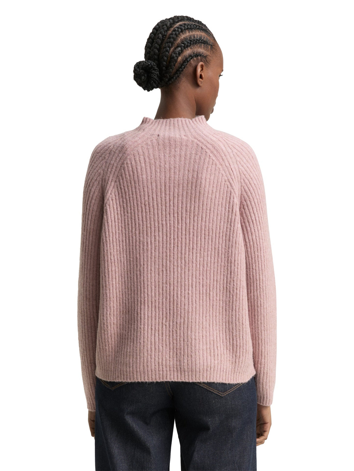 Relaxed Fit Strickpullover mit Stehkragen