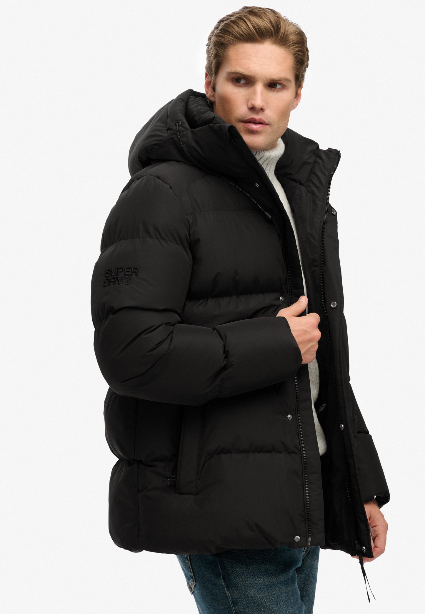 5 Baffle Sports Steppjacke mit Kapuze