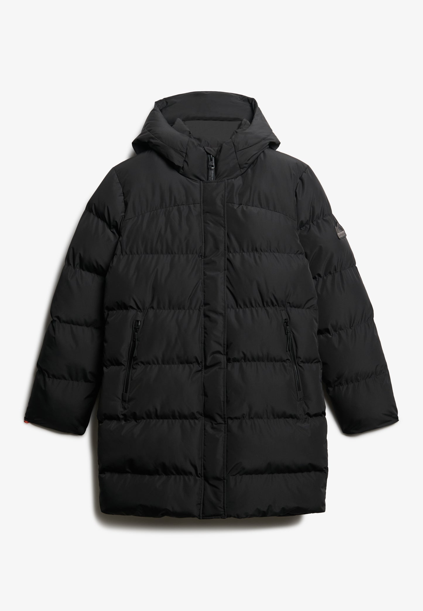 Sportliche, mittellange Steppjacke mit Kapuze