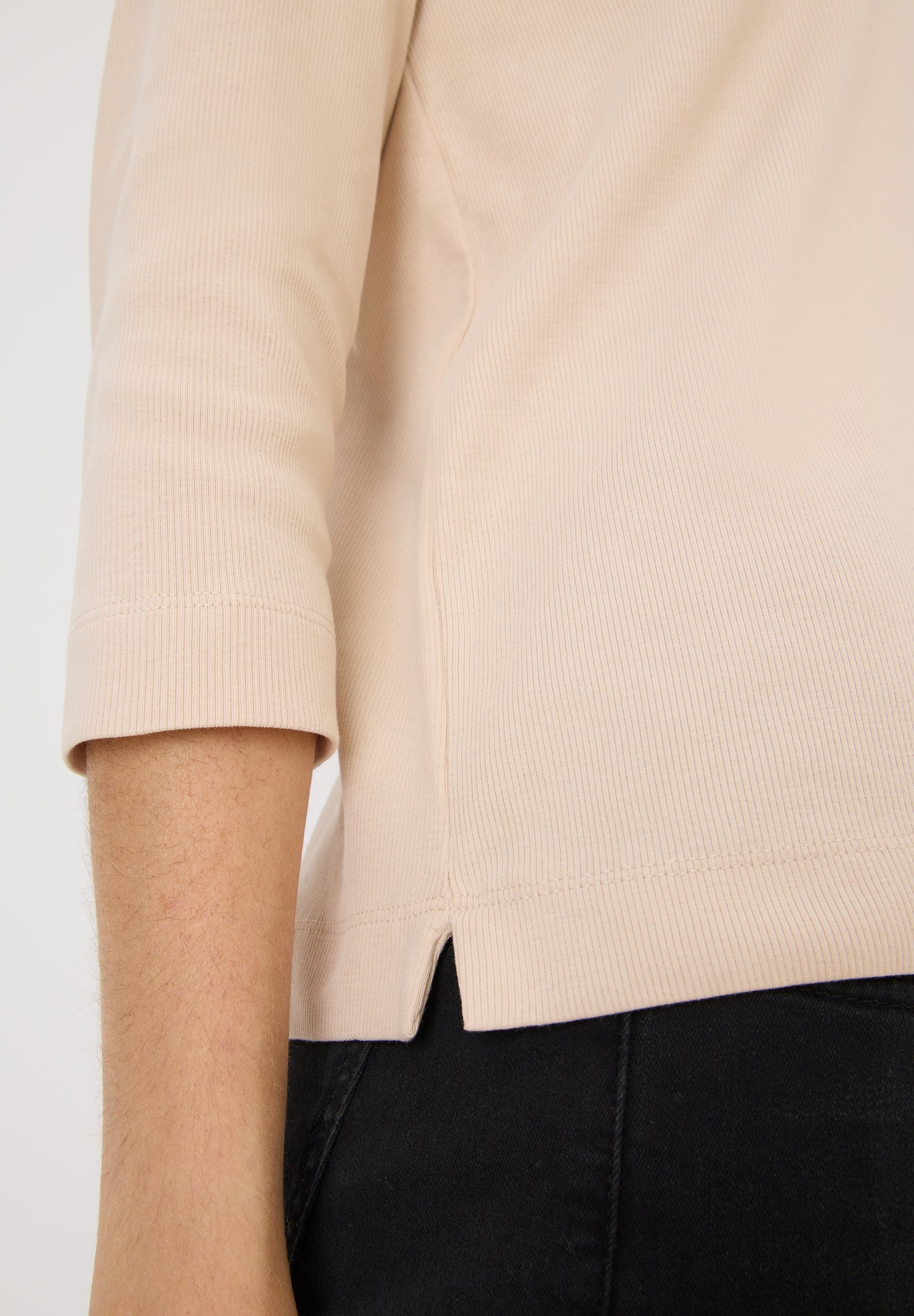 Shirt mit Rippstruktur