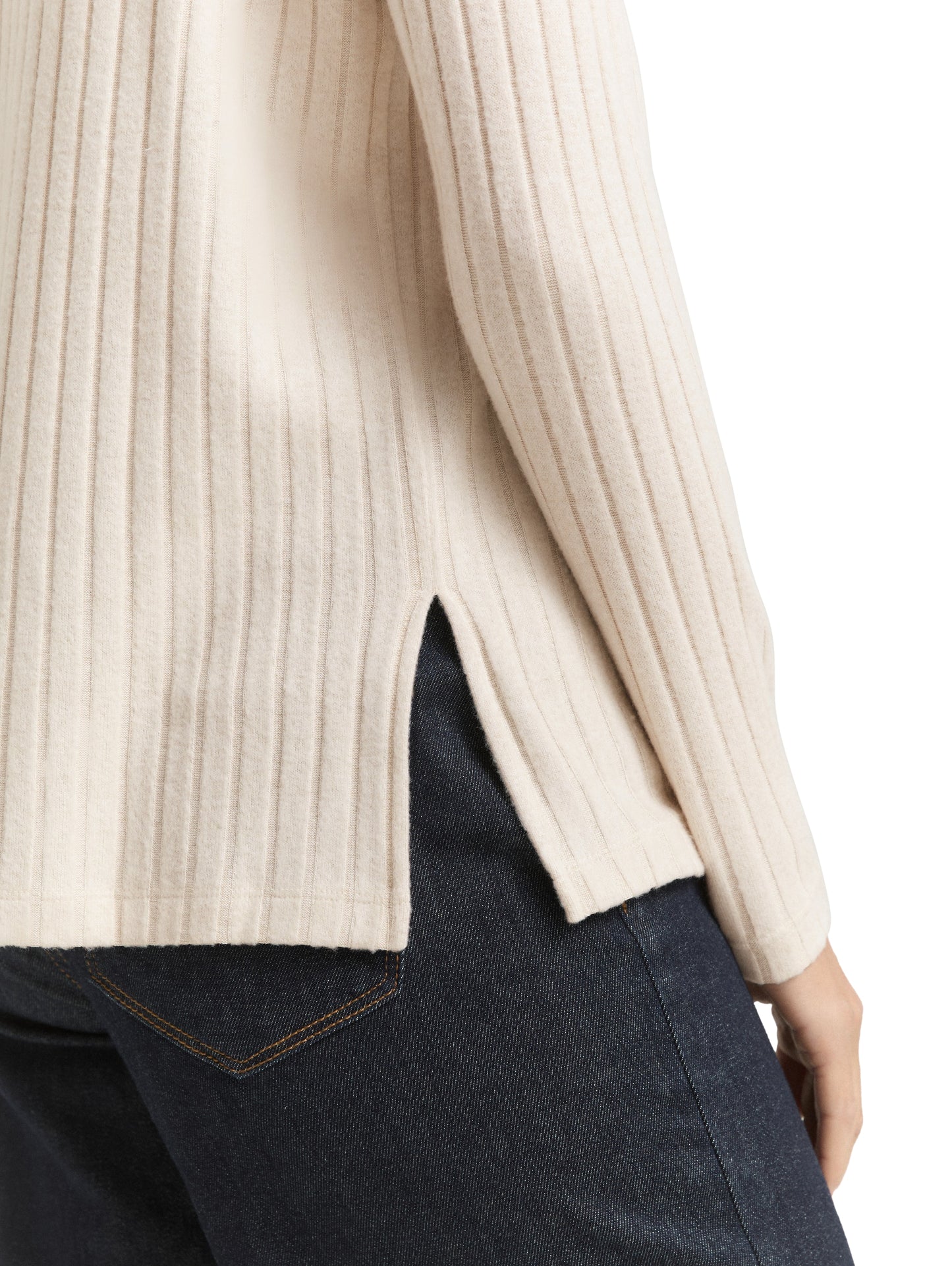 Cosy Langarmshirt mit Stehkragen