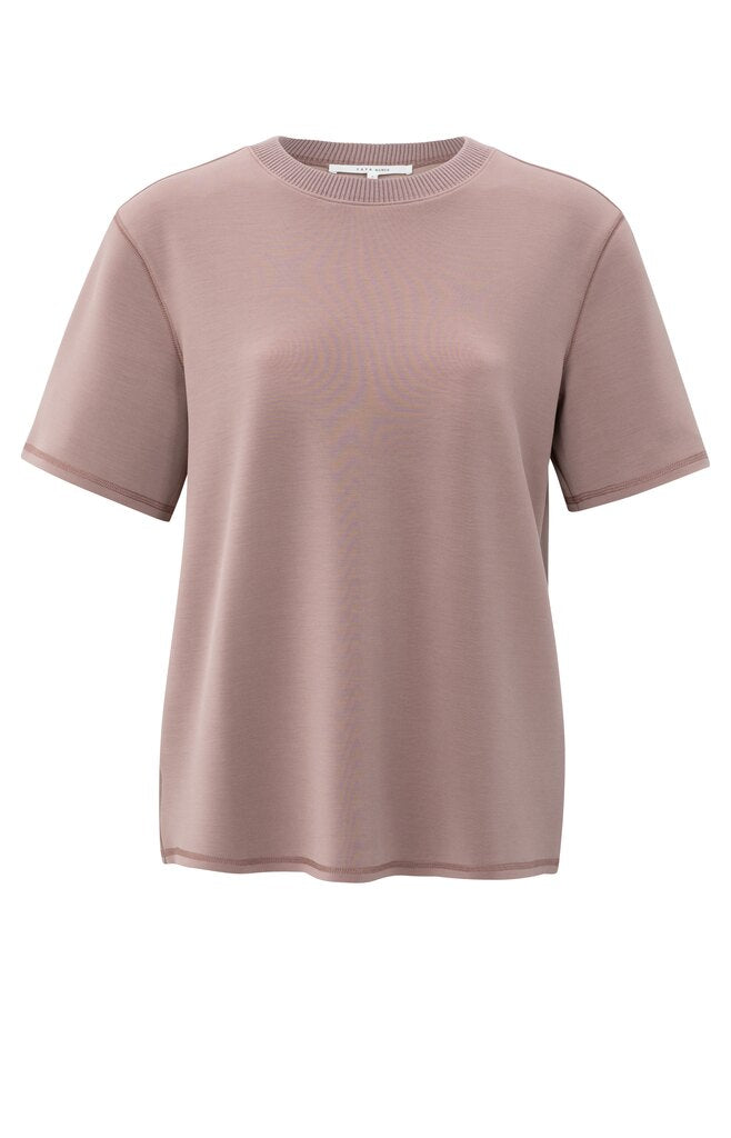 Short sleeve sweatshirt with k, BLUSH PINK