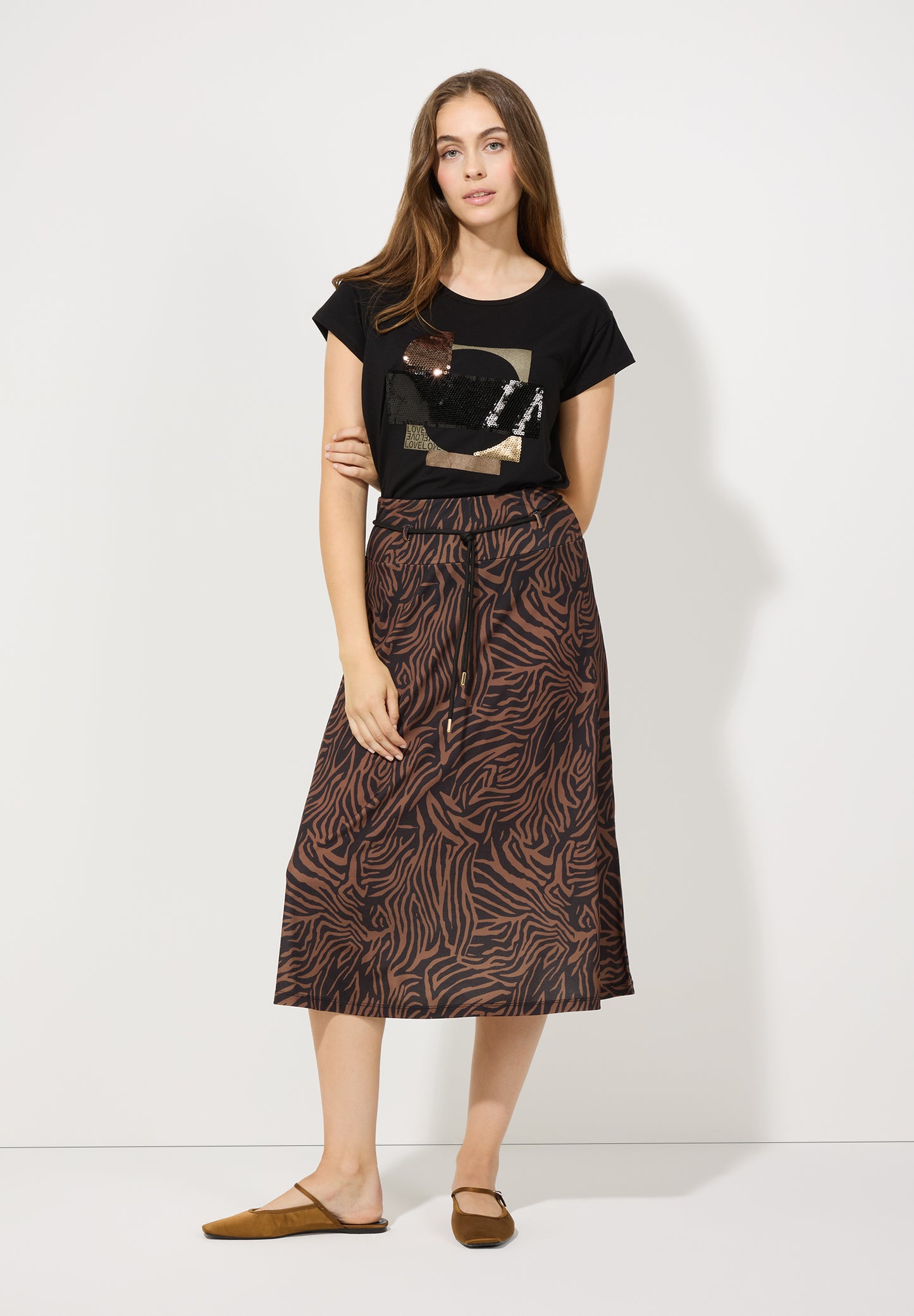 T-Shirt mit Pailletten