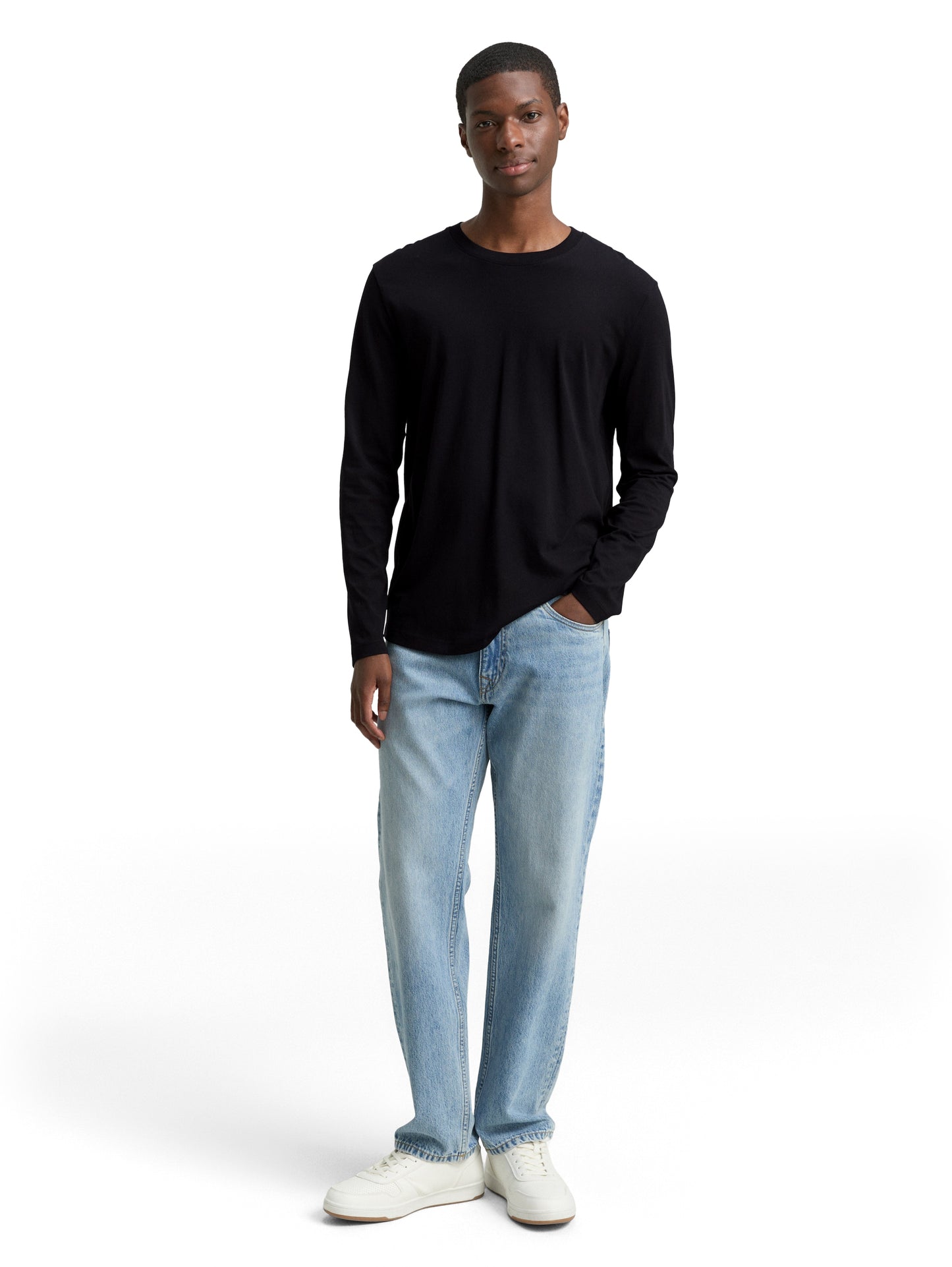 Basic Langarmshirt aus Baumwolle