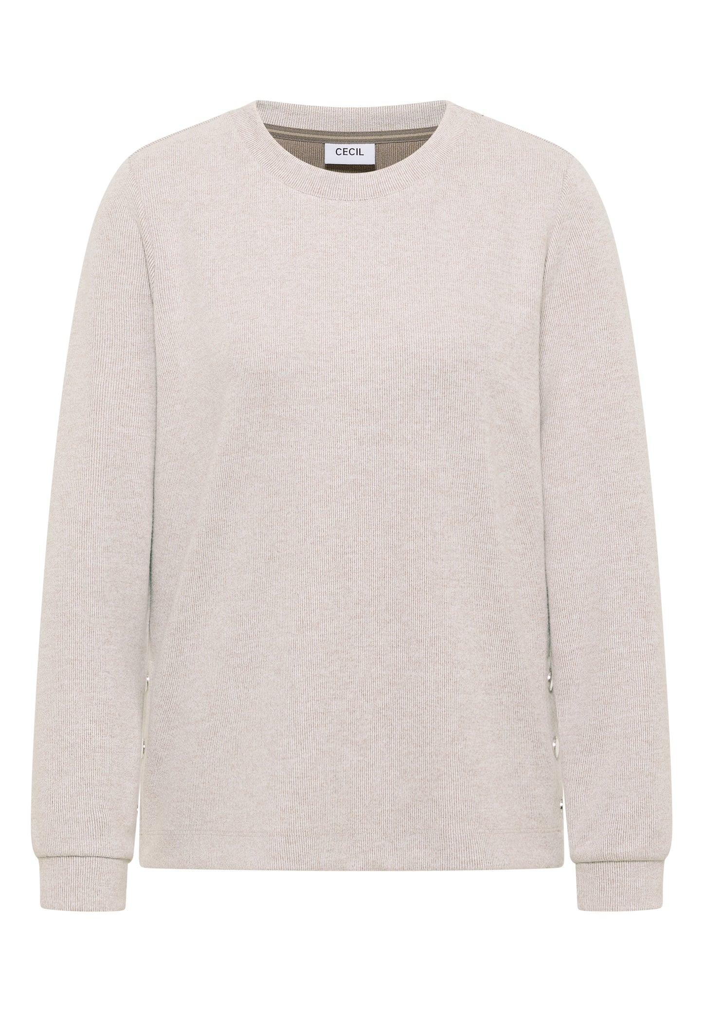 Melange Shirt mit Knöpfen
