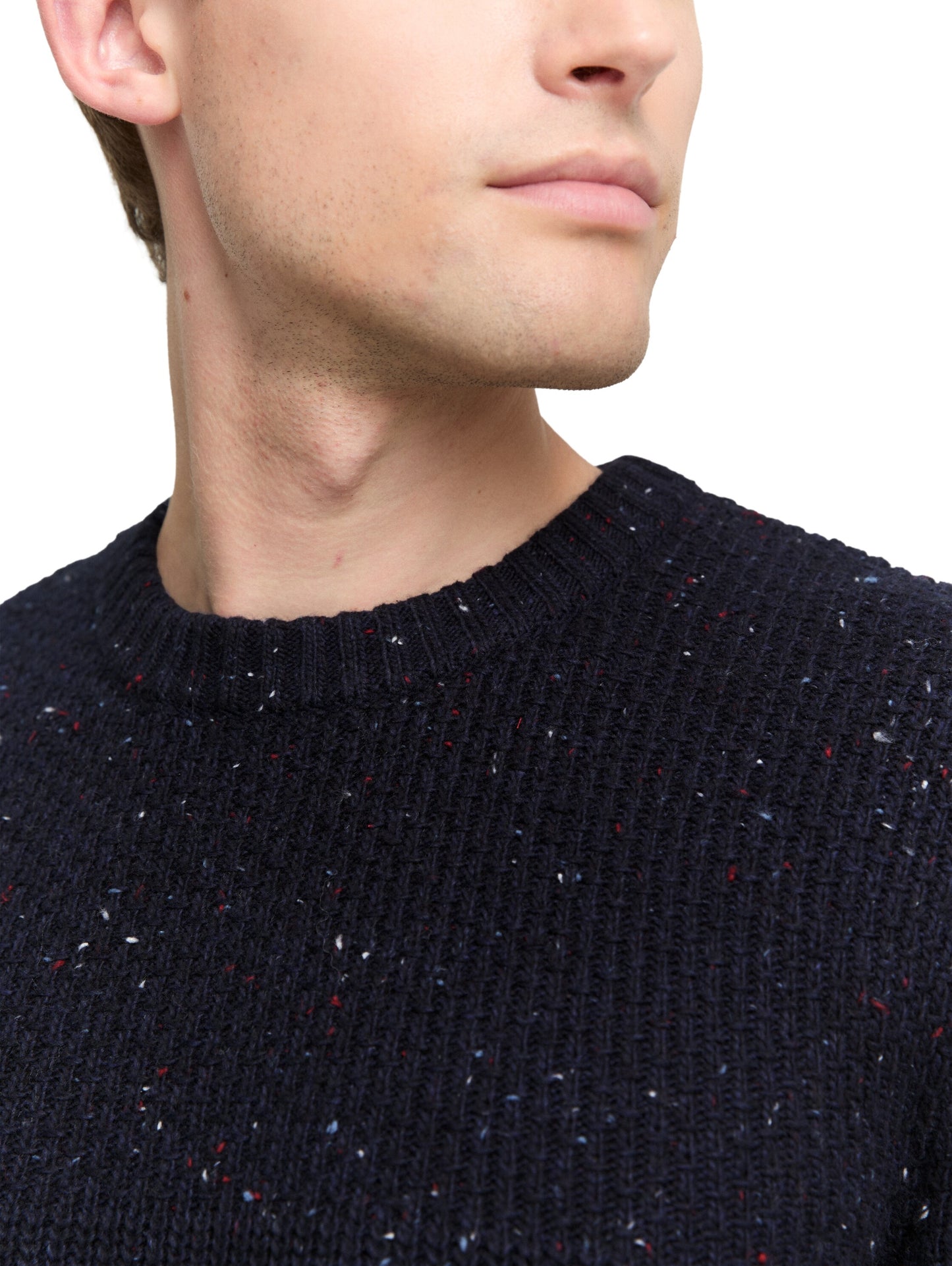 Strickpullover mit Strukturmix