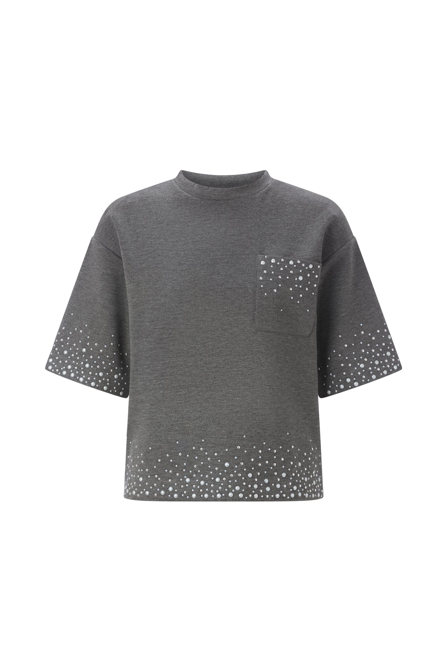 Scuba T-Shirt with Strass Appliaction