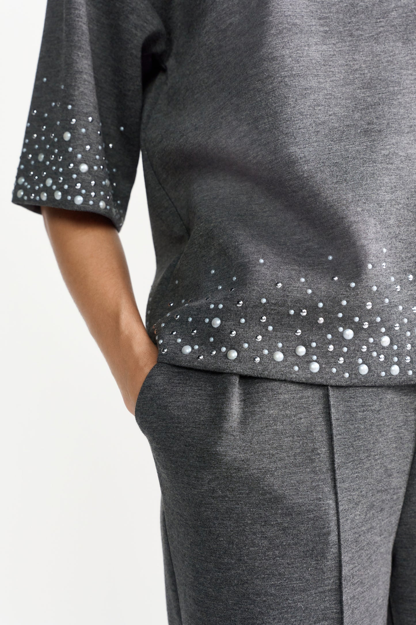 Scuba T-Shirt with Strass Appliaction