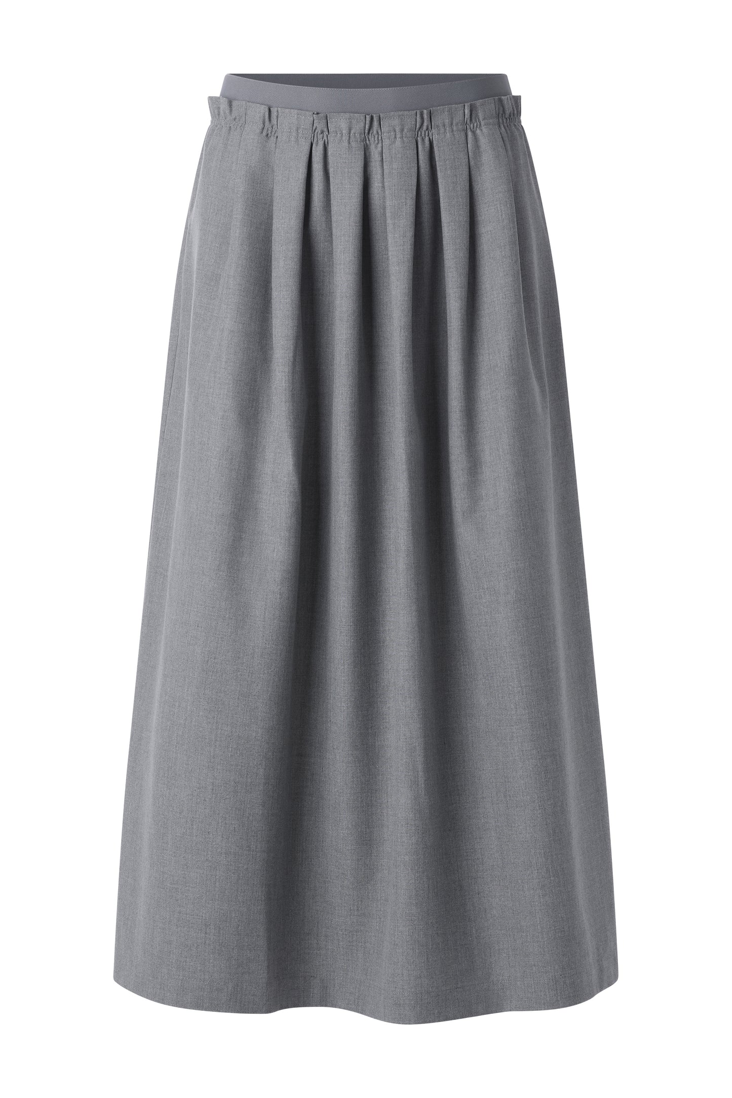 Flanel Midi Skirt, grey melangé