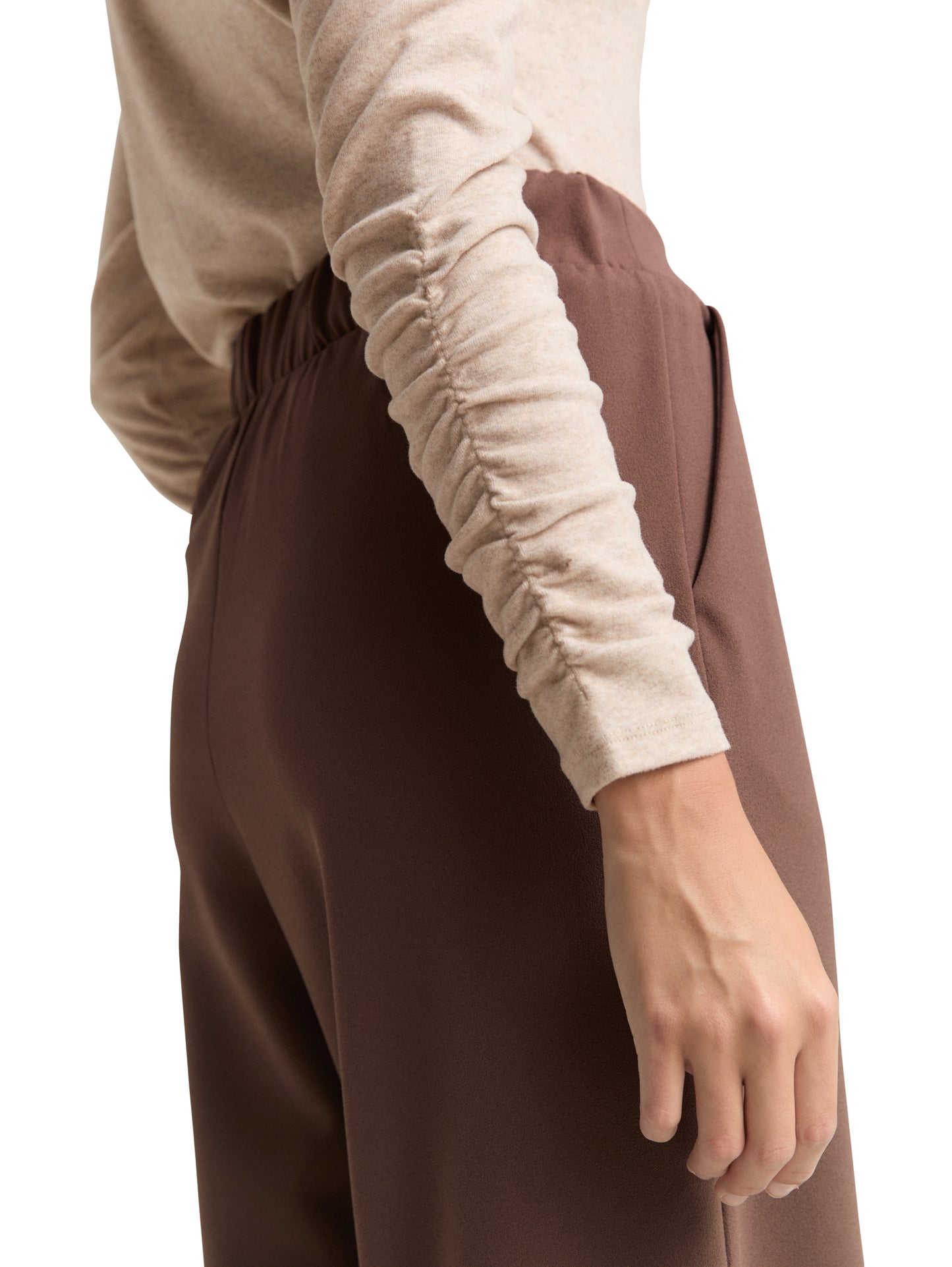 Langarmshirt mit Raffärmeln