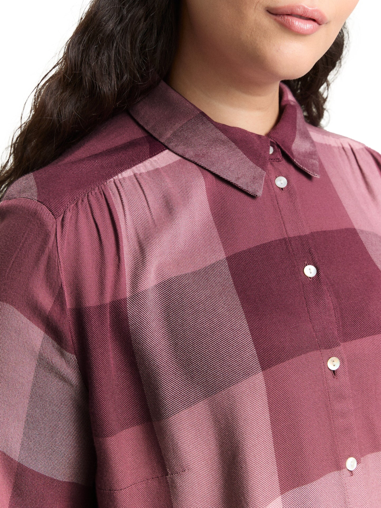 Plus Size - Hemdbluse mit Karomuster