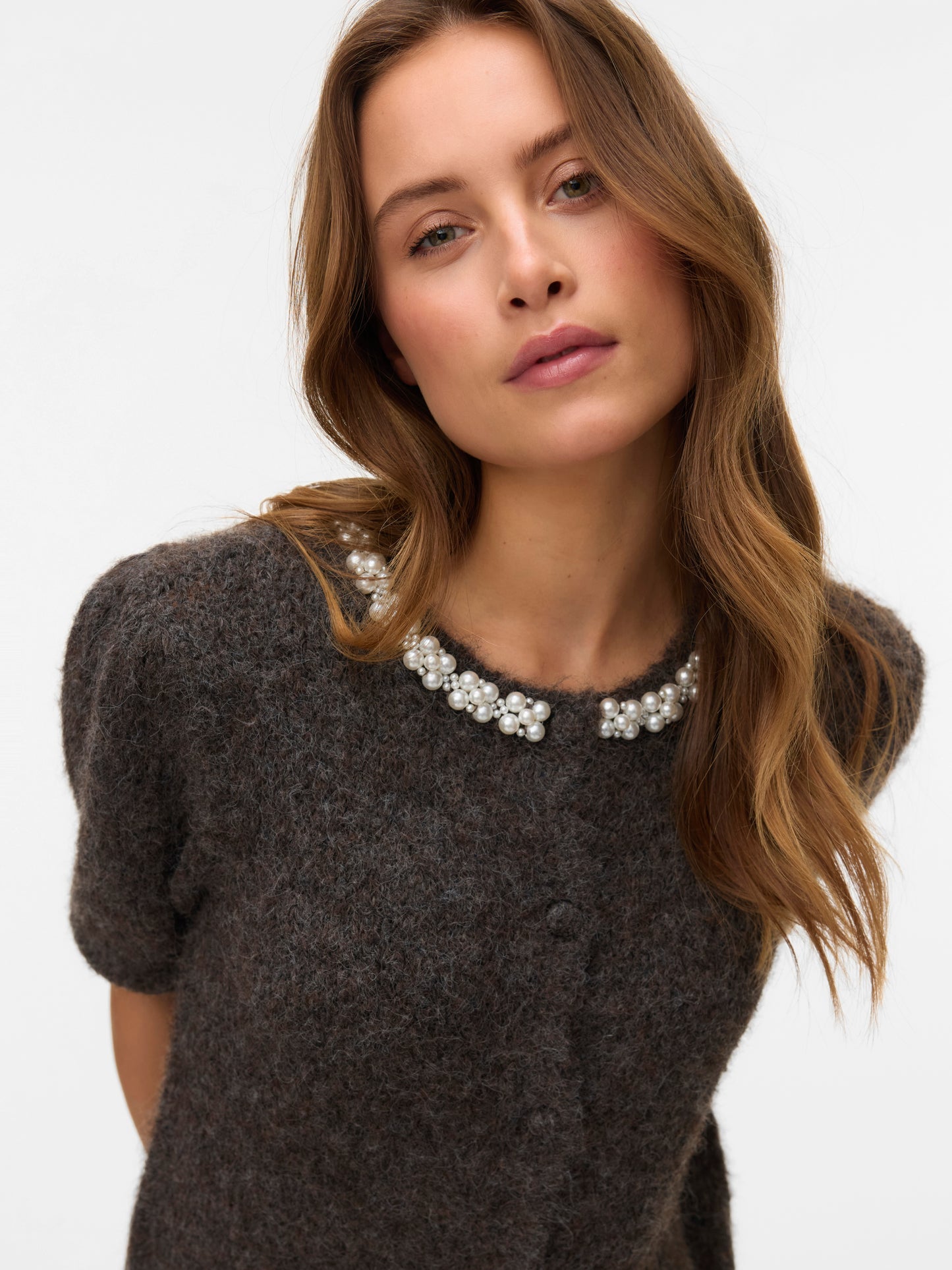 VMOCEAN 2/4 O-NECK JEWELLERY CARDIGAN