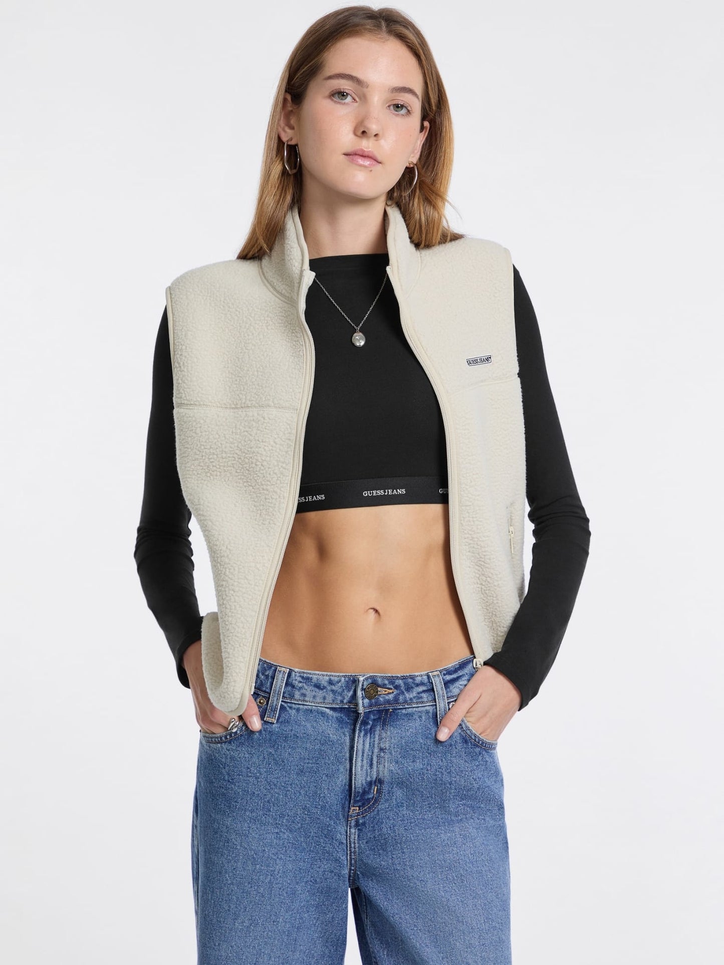 GJ CROPPED SHERPA VEST