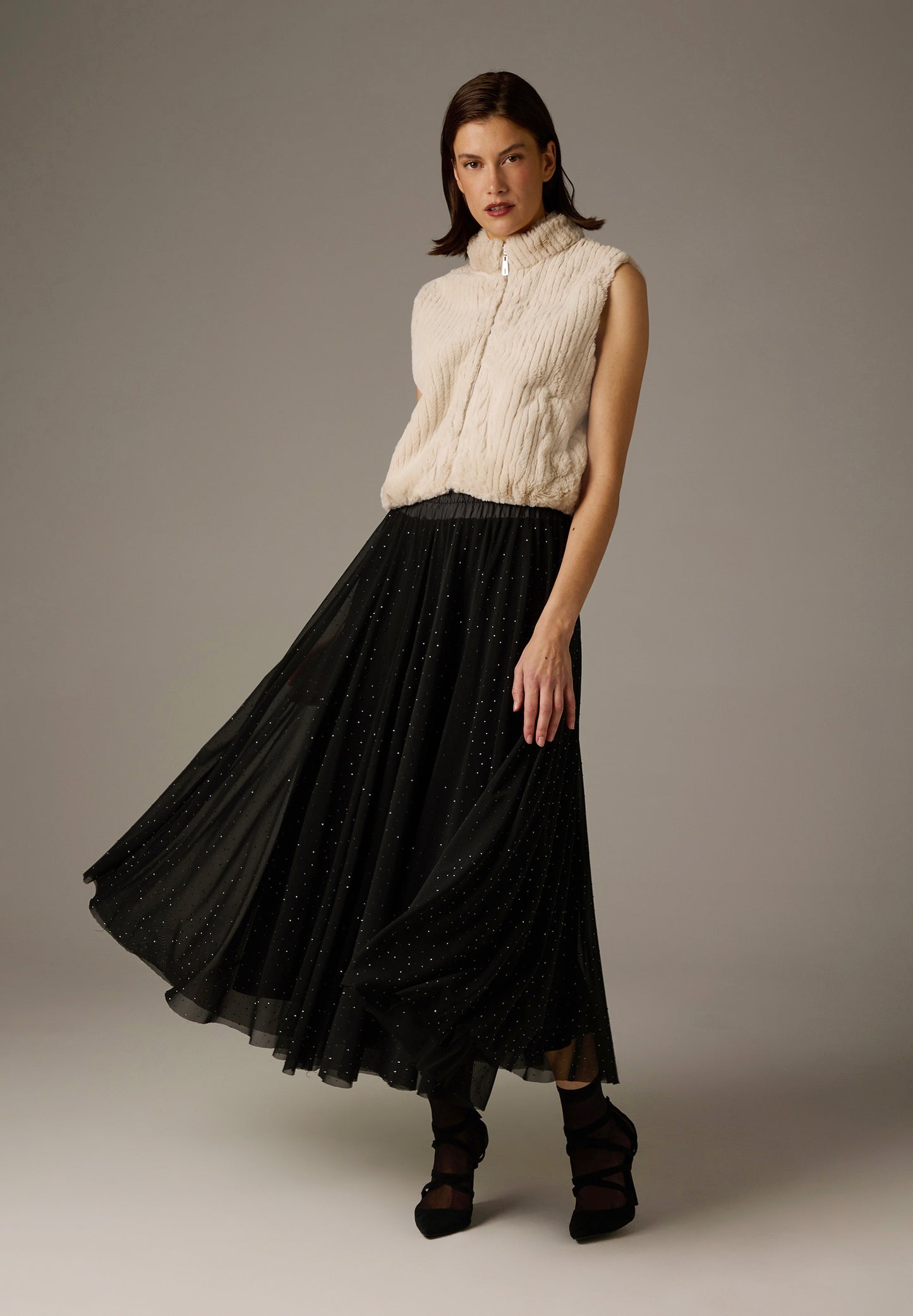 Meshrock mit Glanzsteinchen