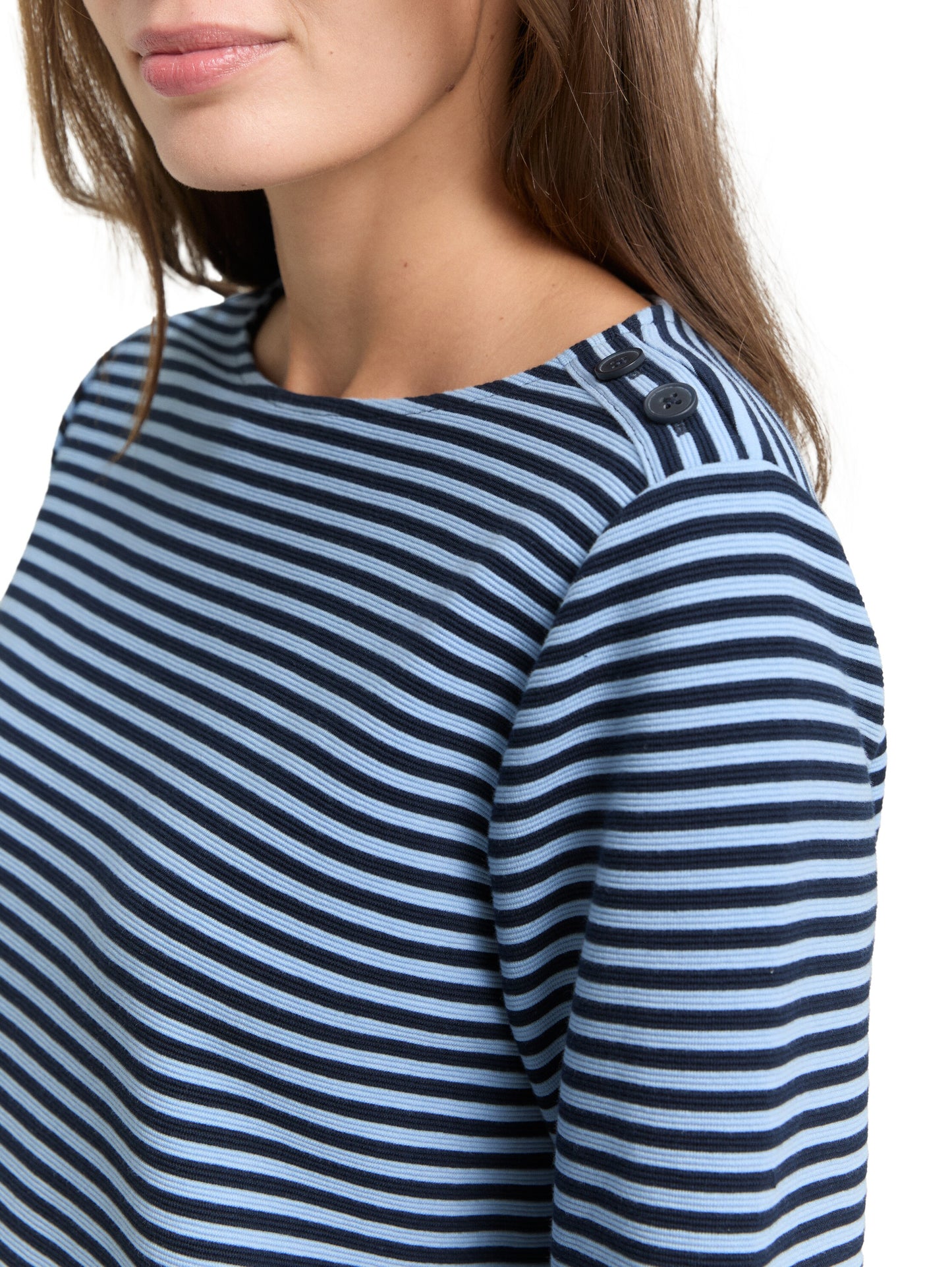 Langarmshirt mit Knopf-Details