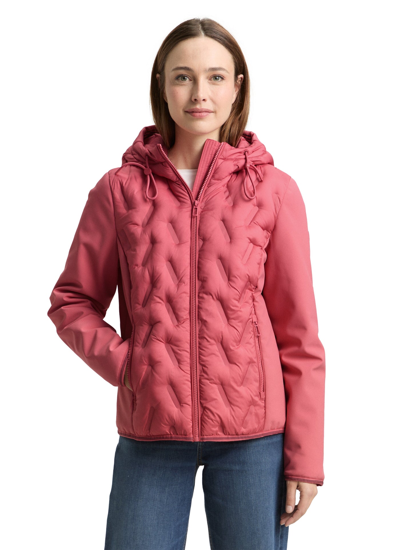 Hybrid Steppjacke mit Kapuze