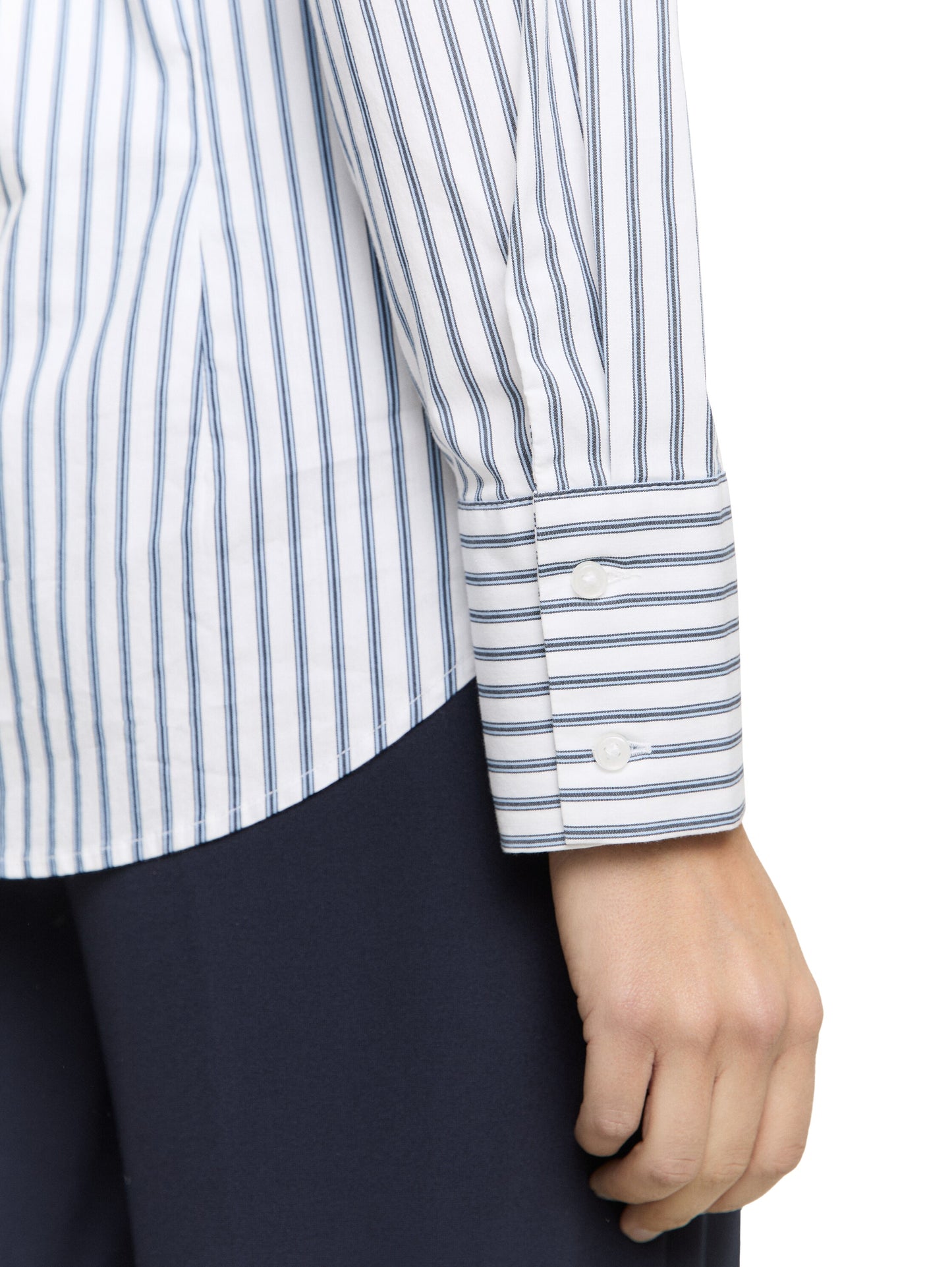 Fitted Popeline Hemdbluse