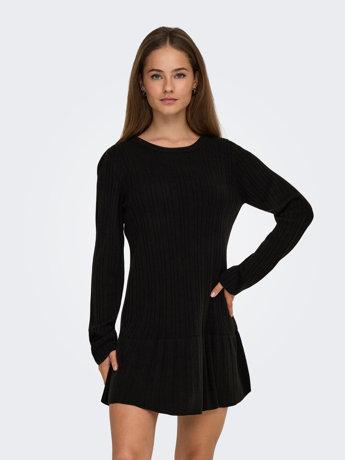 ONLTESSIE LS RIB FLARED DRESS AT KNT