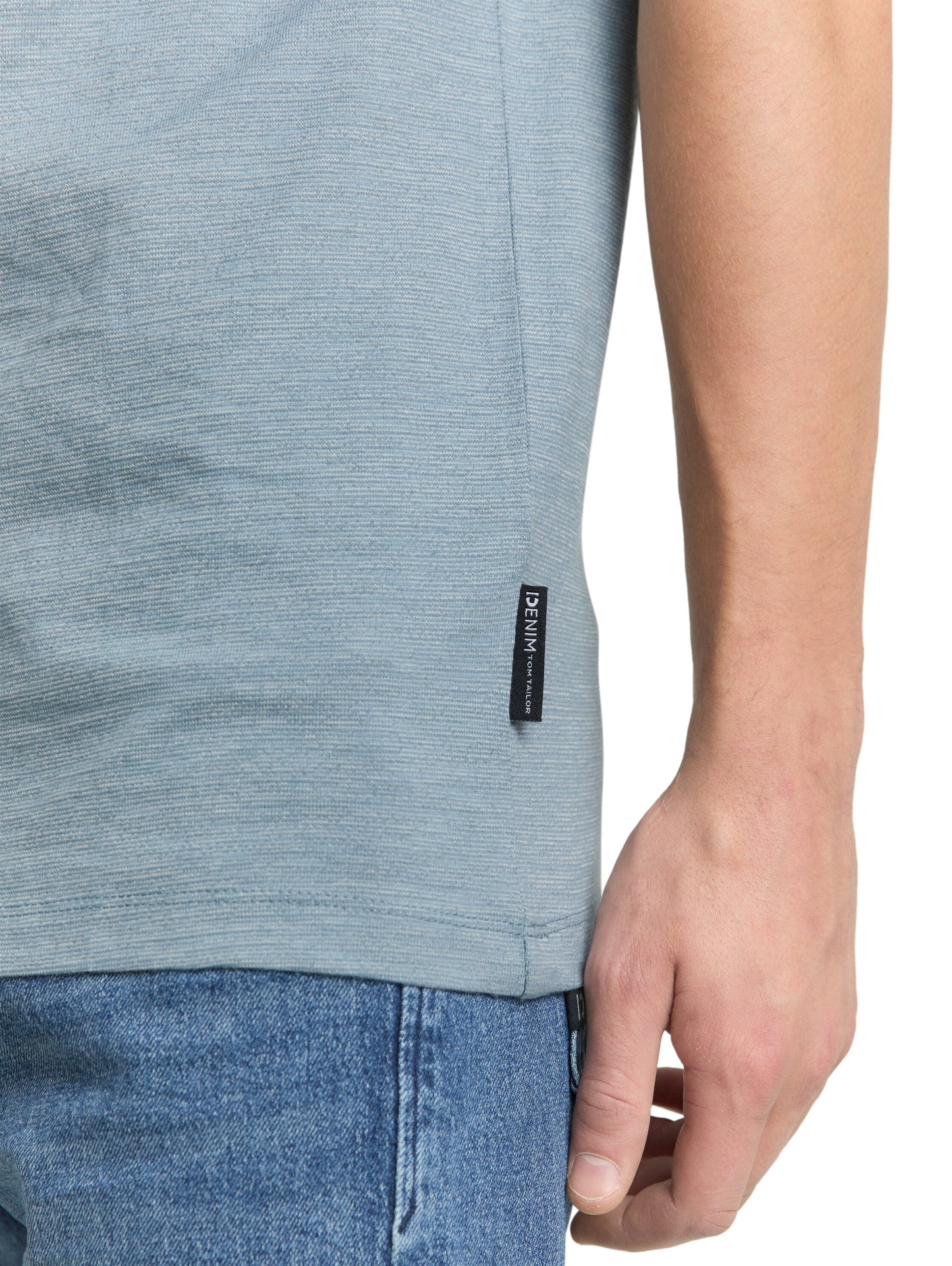 T-Shirt in Melange-Optik