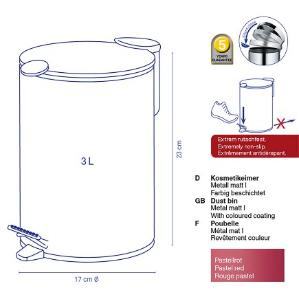 Kela Keck & Lang GmbH Bad Accessoirespastellrot