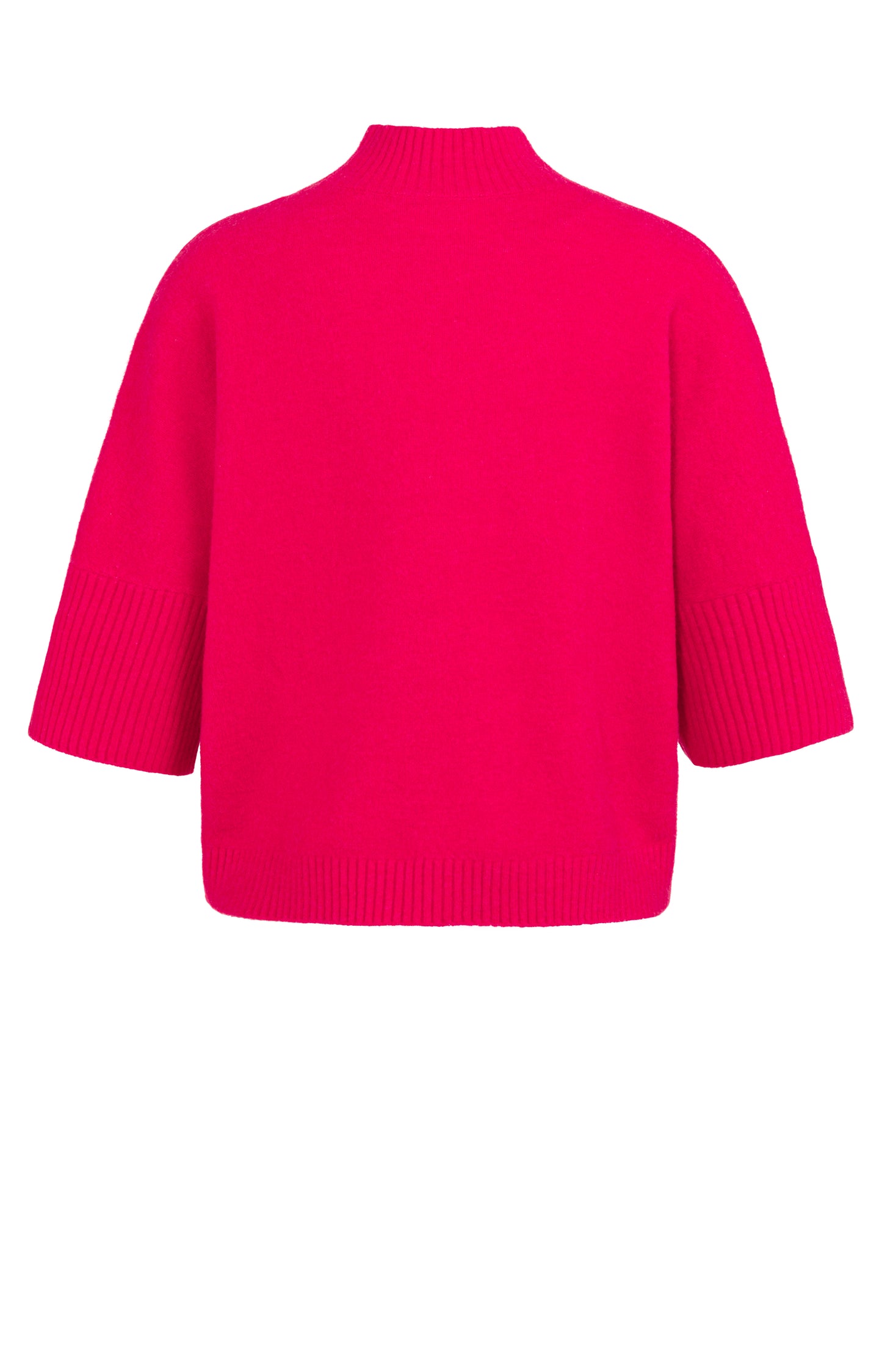 Pullover mit gerippten ?rmeln, ROSE RED MELANGE