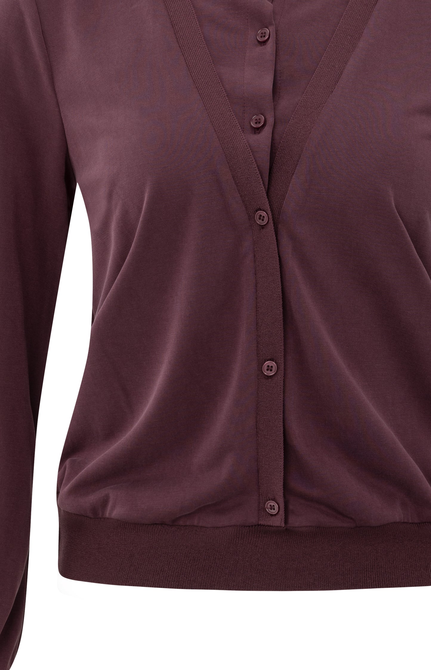 Bluse mit Zwei-Lagen-Look, FUDGE PURPLE