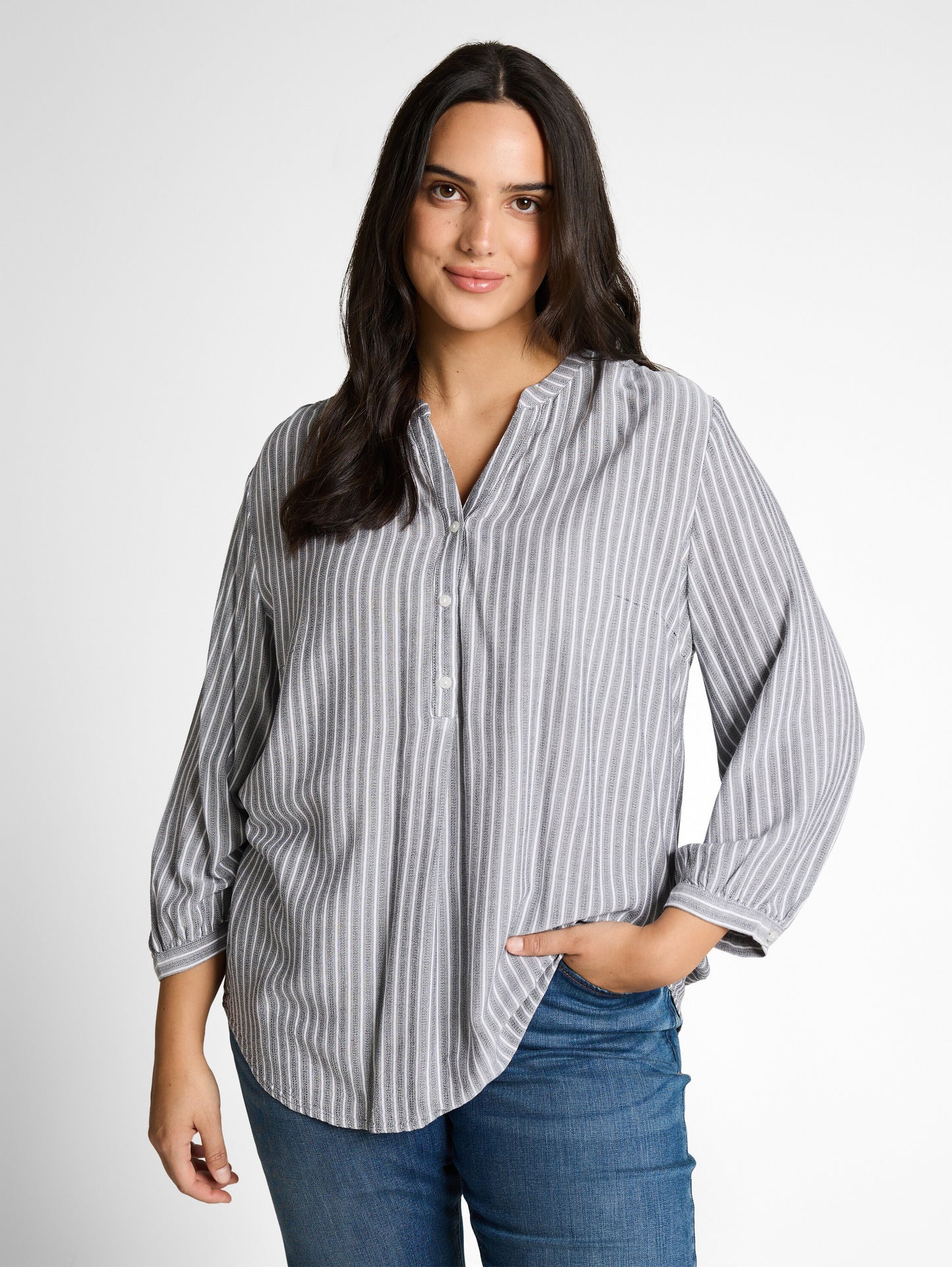 Plus Size - Bluse mit Streifenmuster