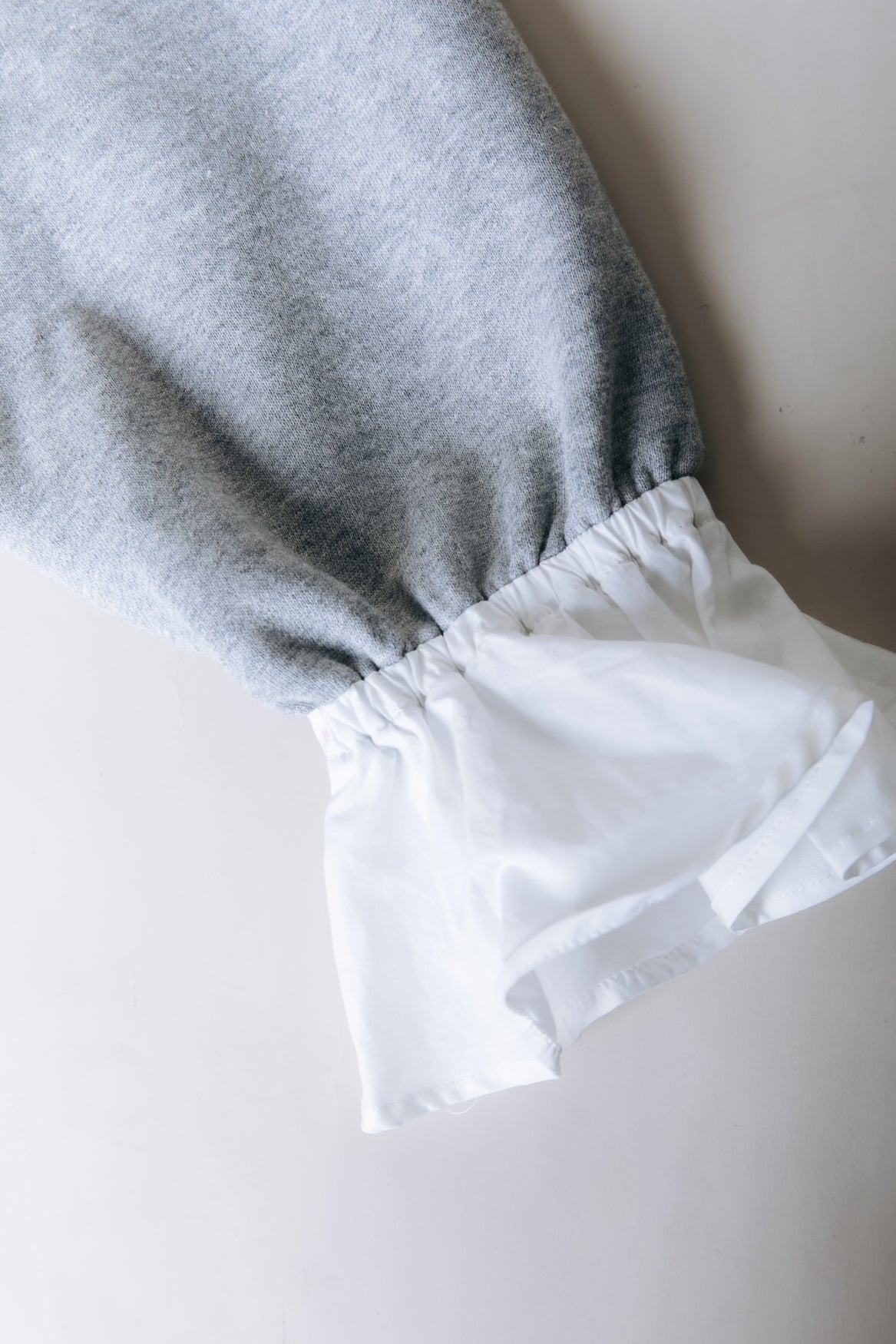 Poplin Cuff Dropped Shoulder Sweat